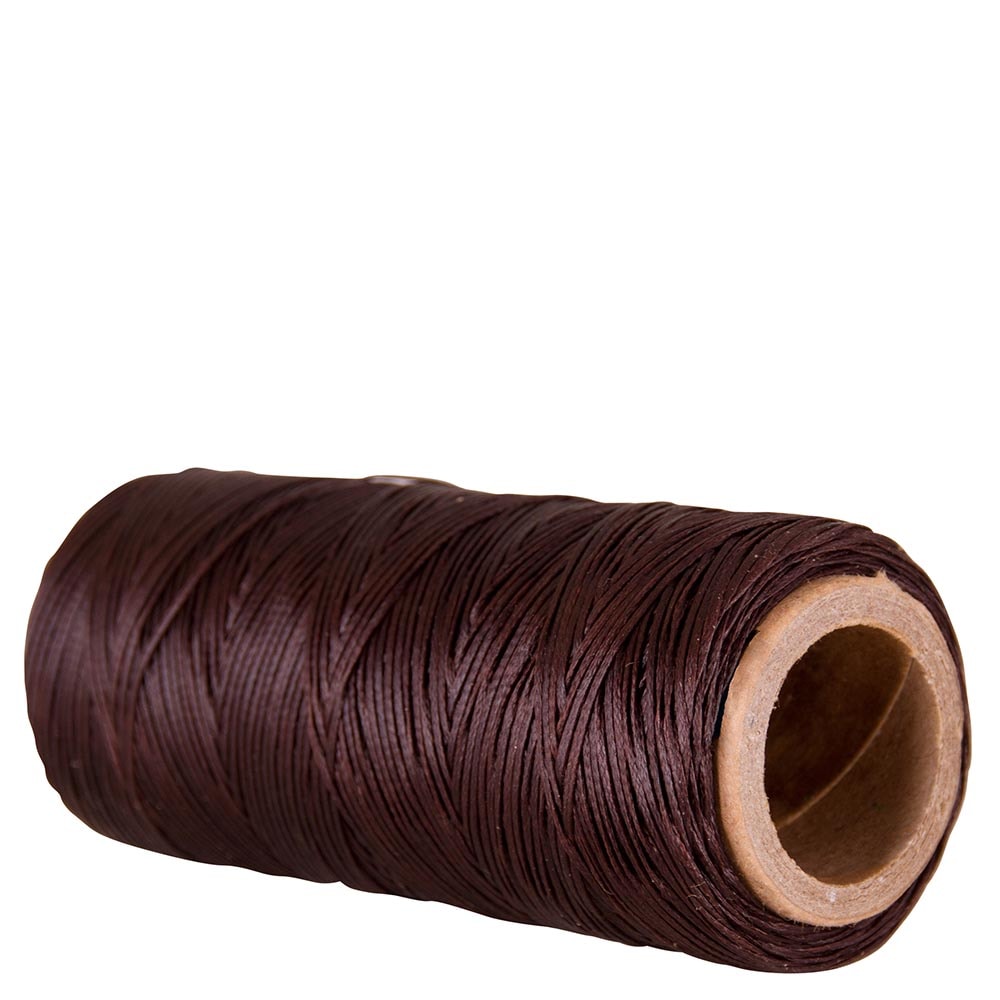 Waxed plaiting thread - Brown