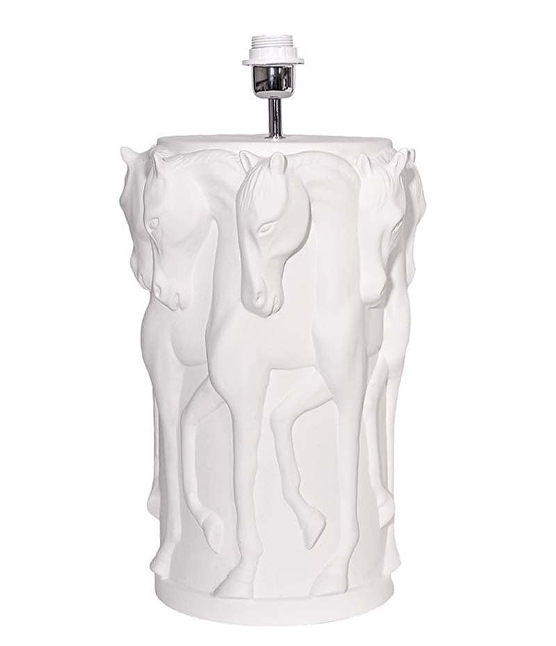 Adamsbro Lamp Stand Dancing Horses - White