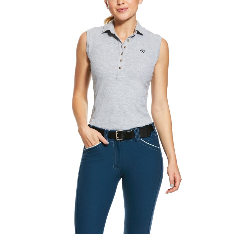 Prix Sleeveless Piqué - Heather Grey