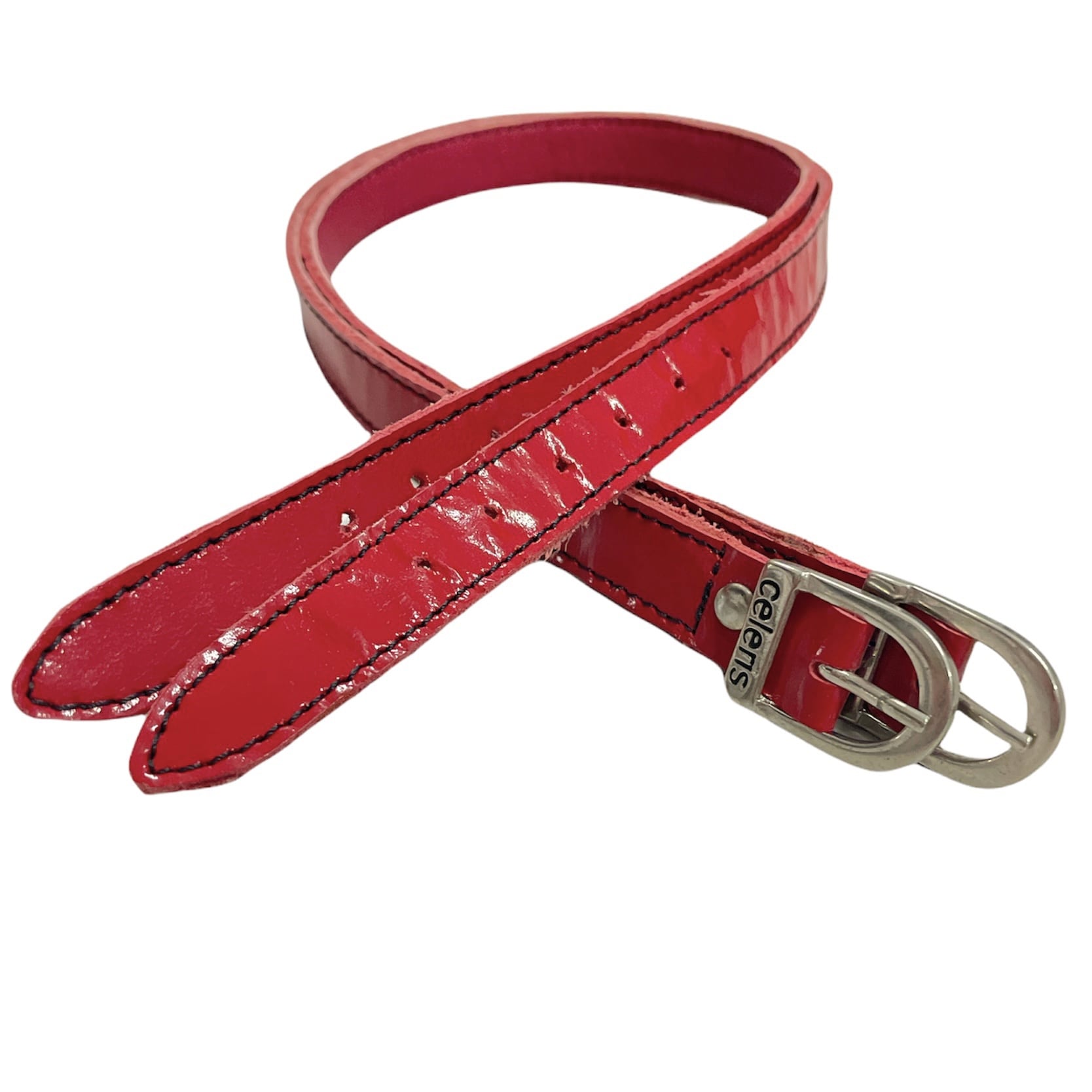 Spur Straps - Red Patent