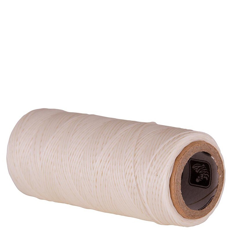 Waxed plaiting thread - White