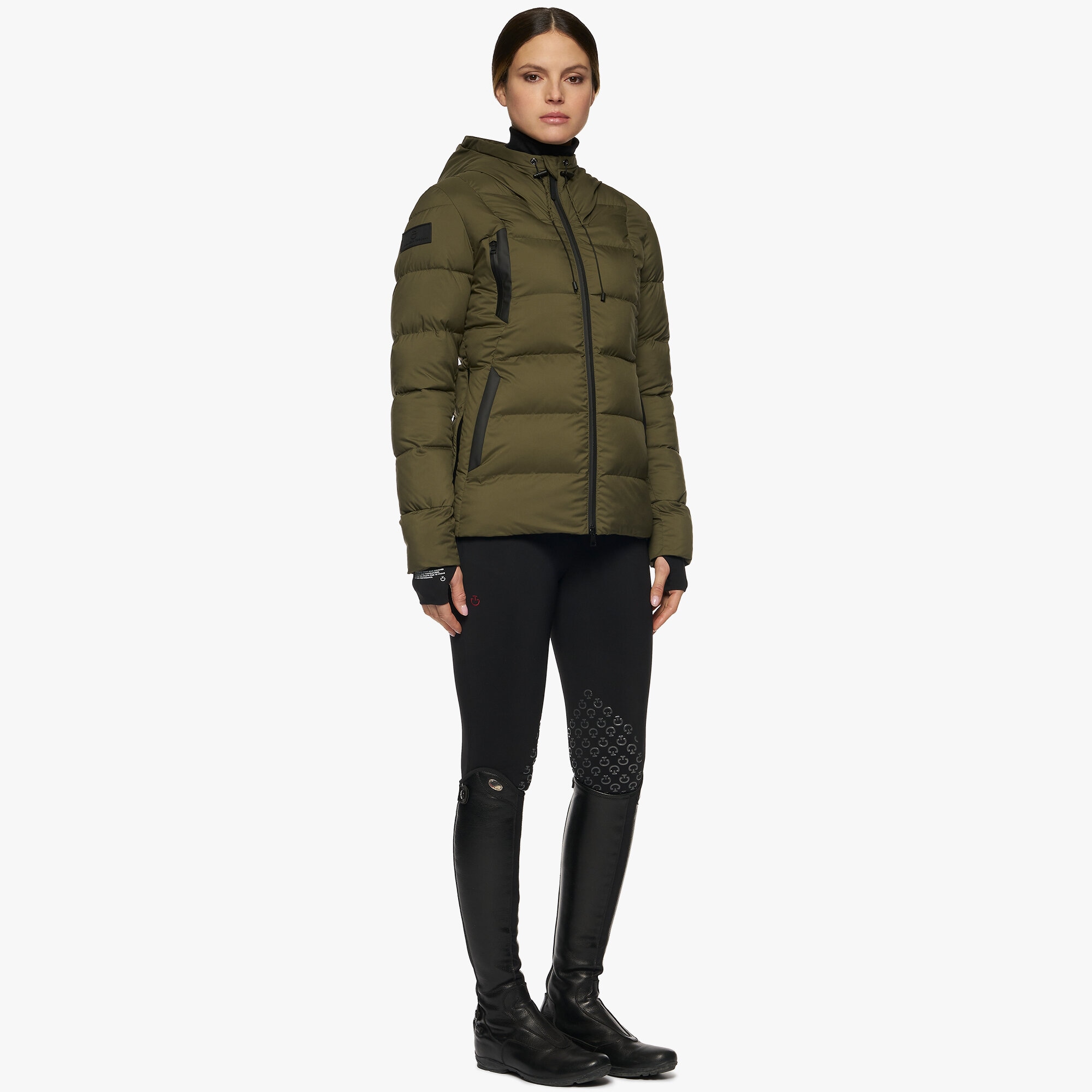 Matte Quilted Puffer Jacket - Grön