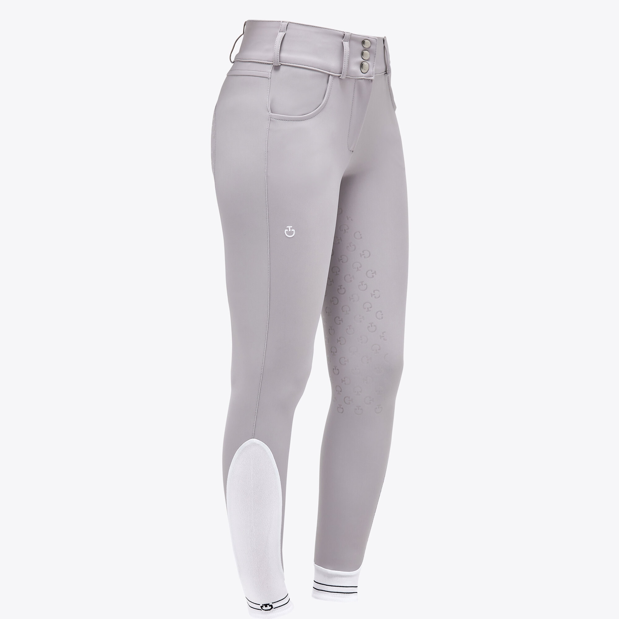 High Waist Silicon Breeches - Ljusgrå