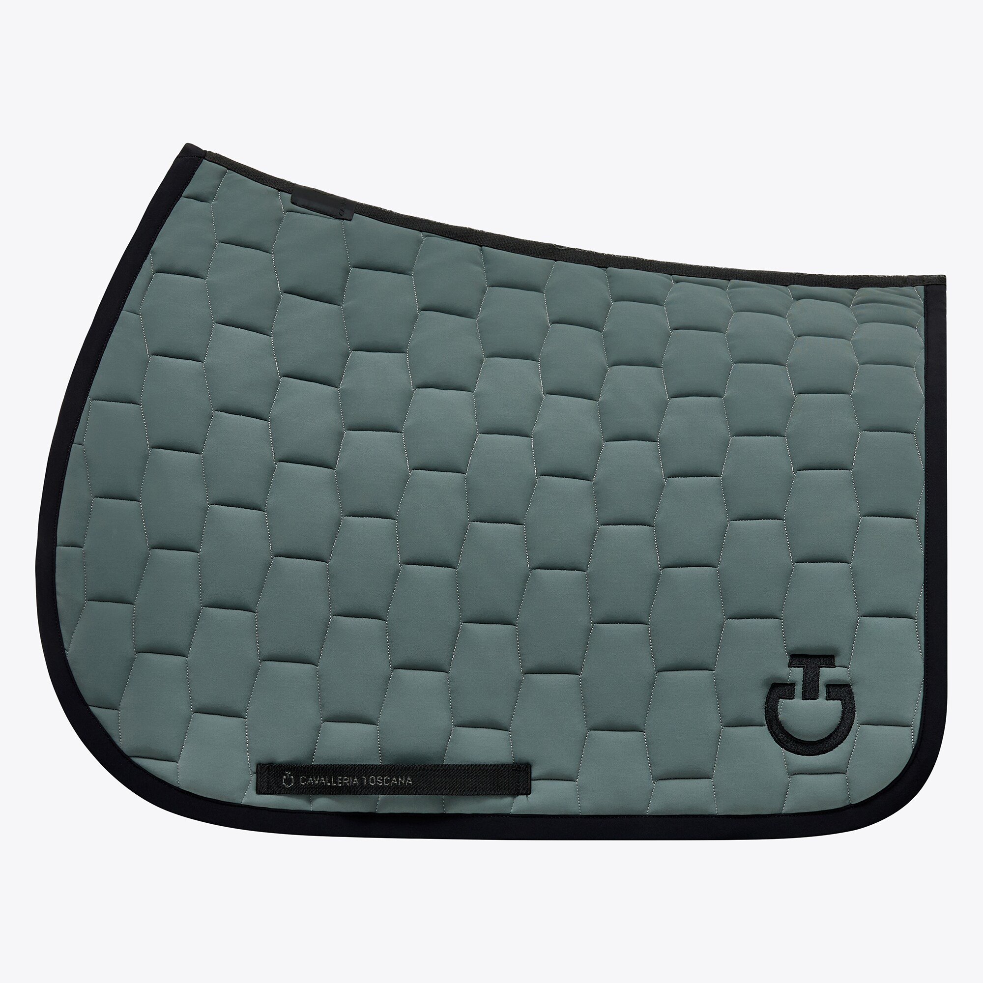 Geometric Quilted Jumping Saddle pad - Grey/Blue