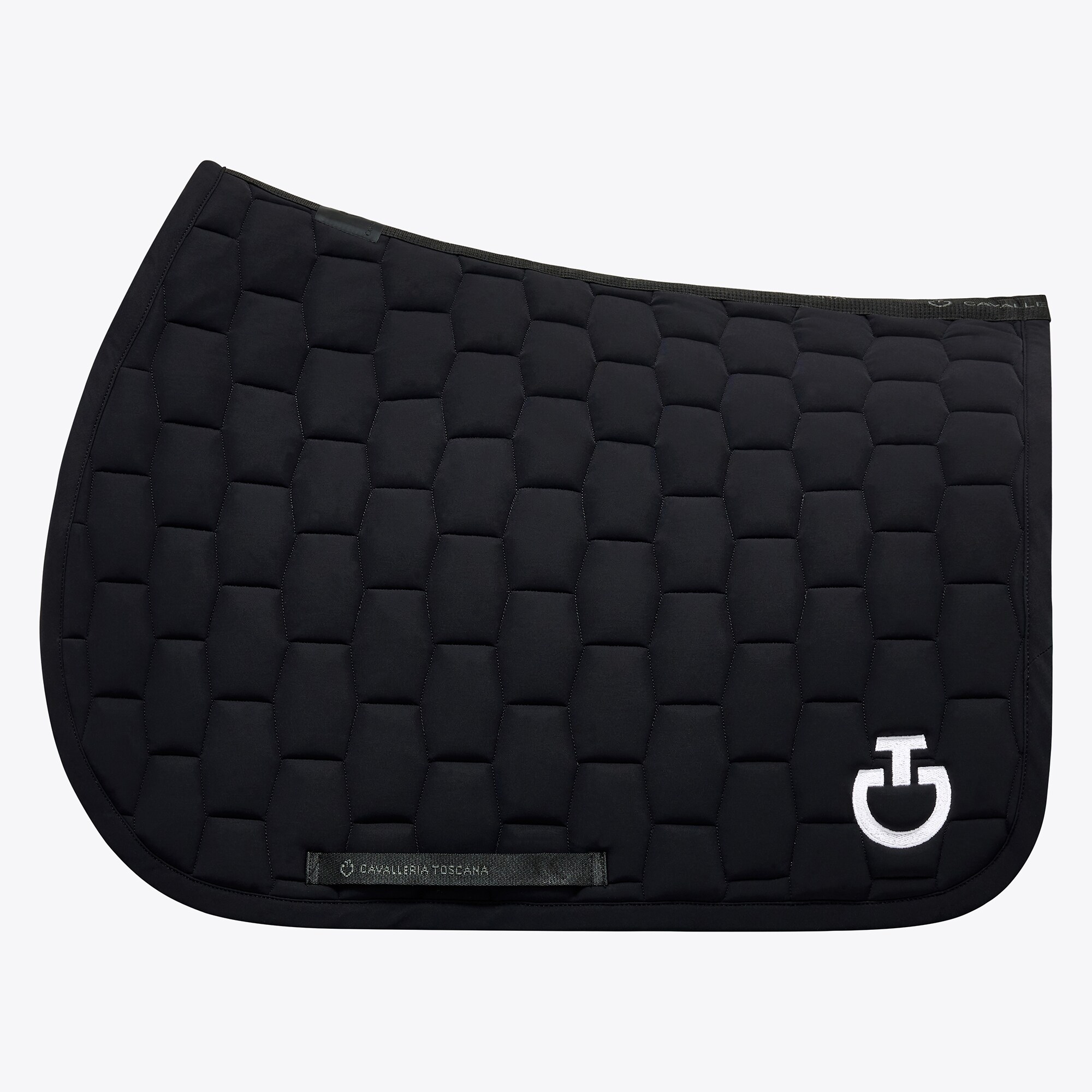 Geometric Quilted Jumping Saddle pad - Black