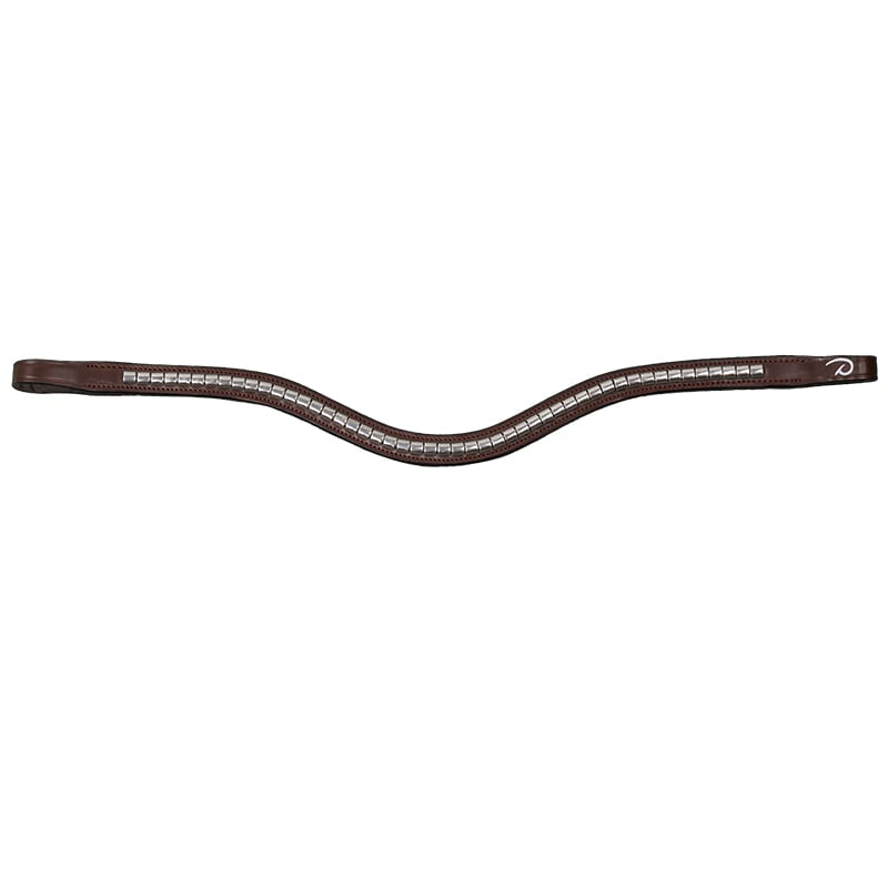 V Shape Browband “Steel clincher” - Brown