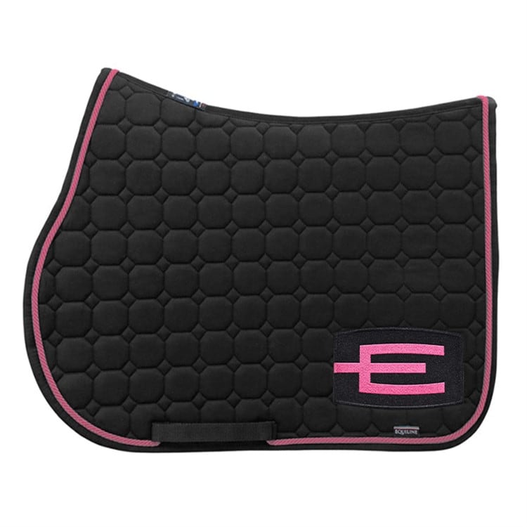 Jumping Saddle Pad E-Logo - Black/Pink