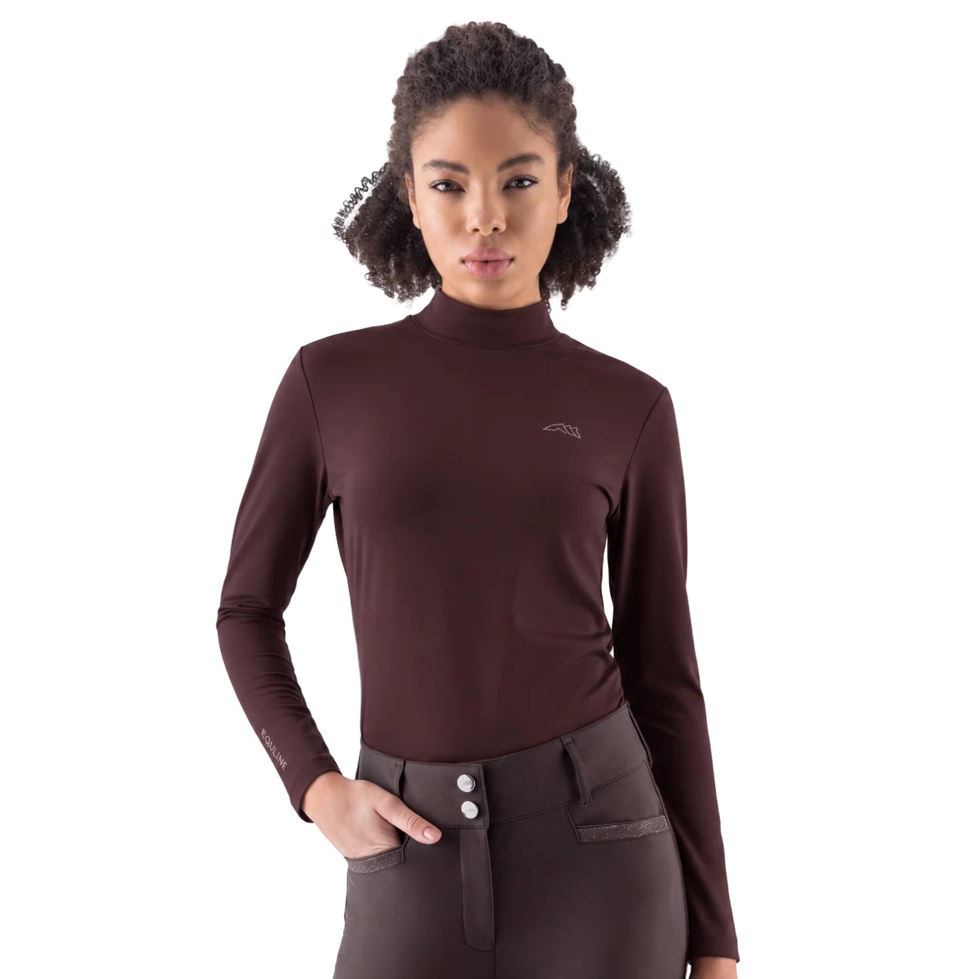 Eqglin Second Skin Riding Top - Coffee Bean