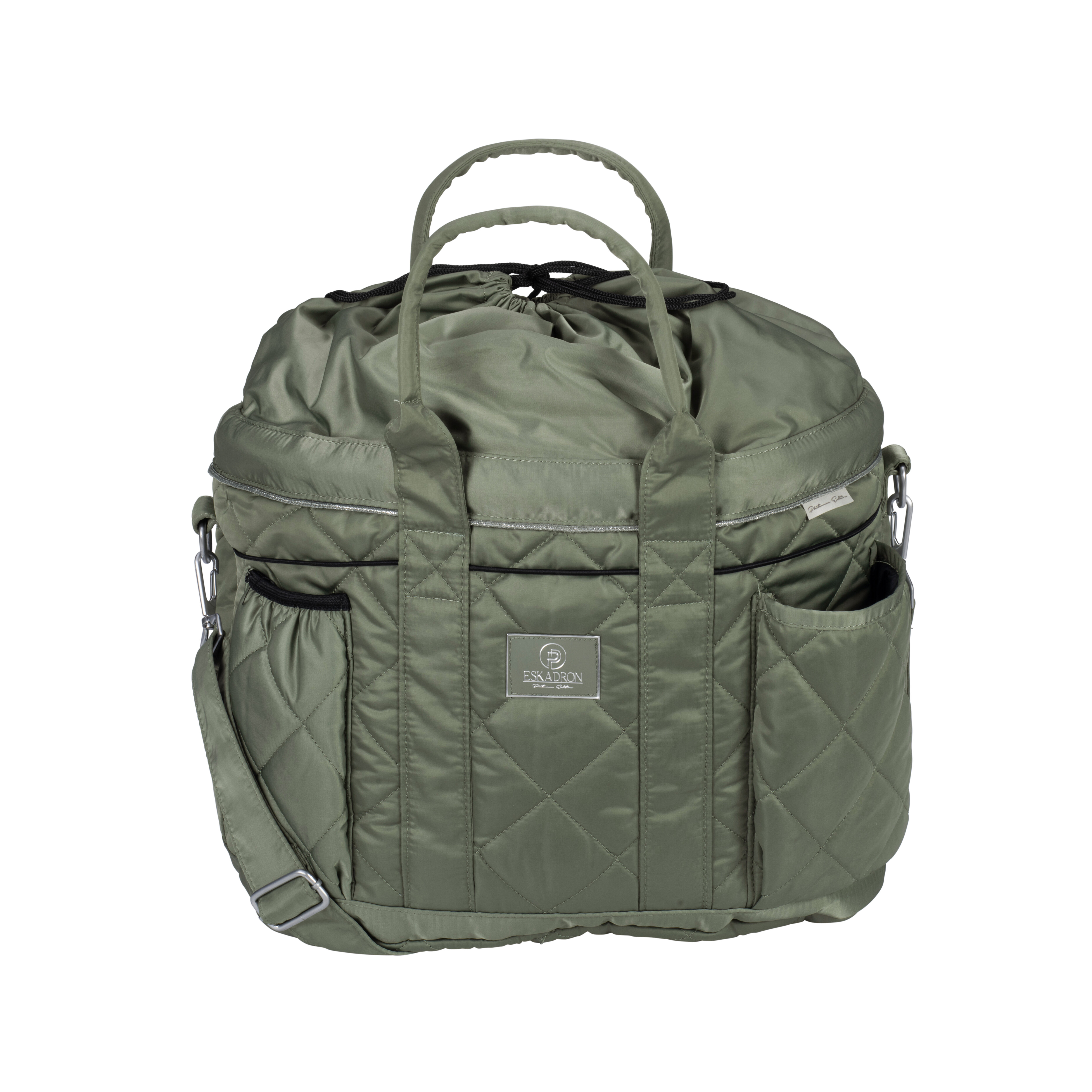Groomingbag Glossy Quilte - Askgrön