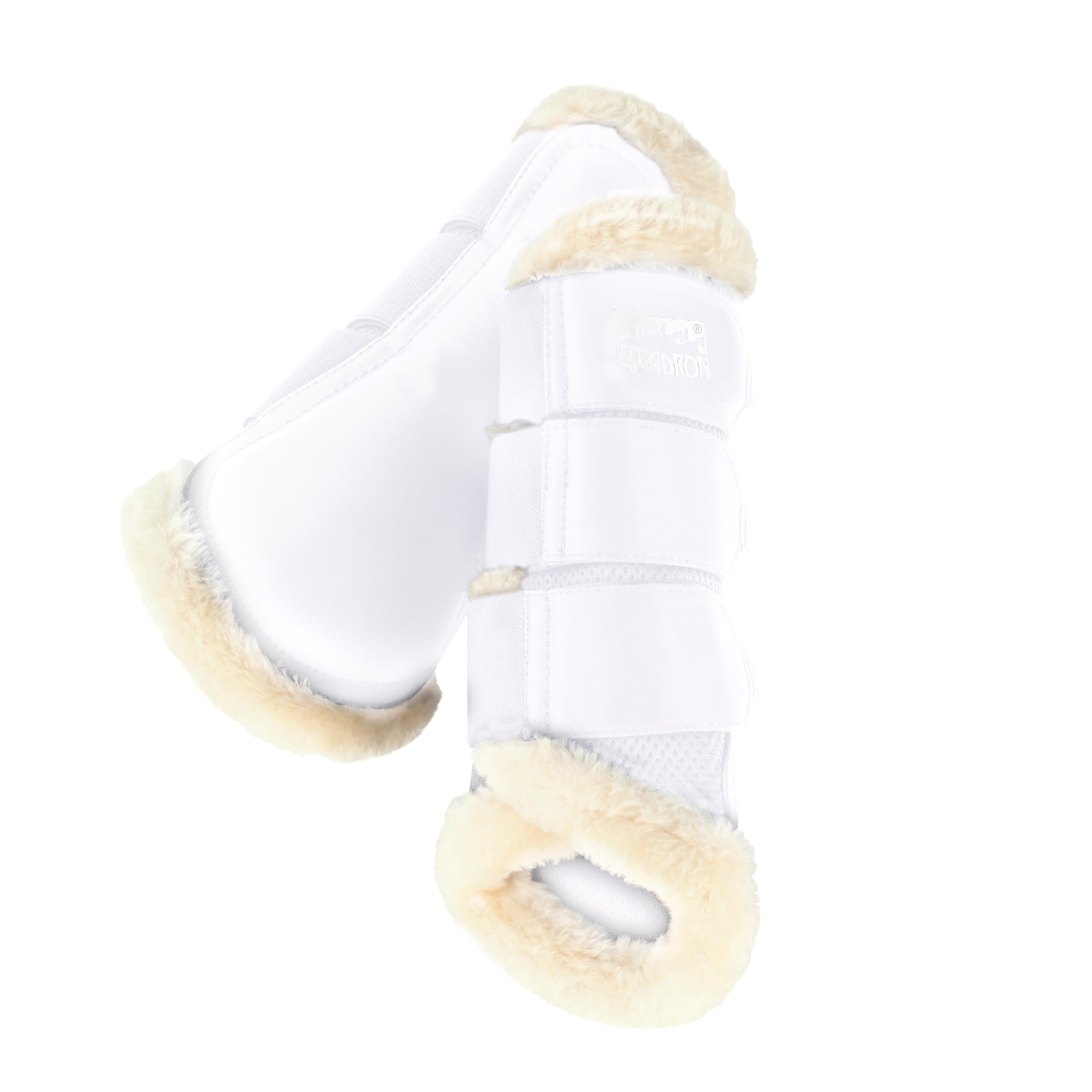 Brushing boots Mesh Faux fur - White