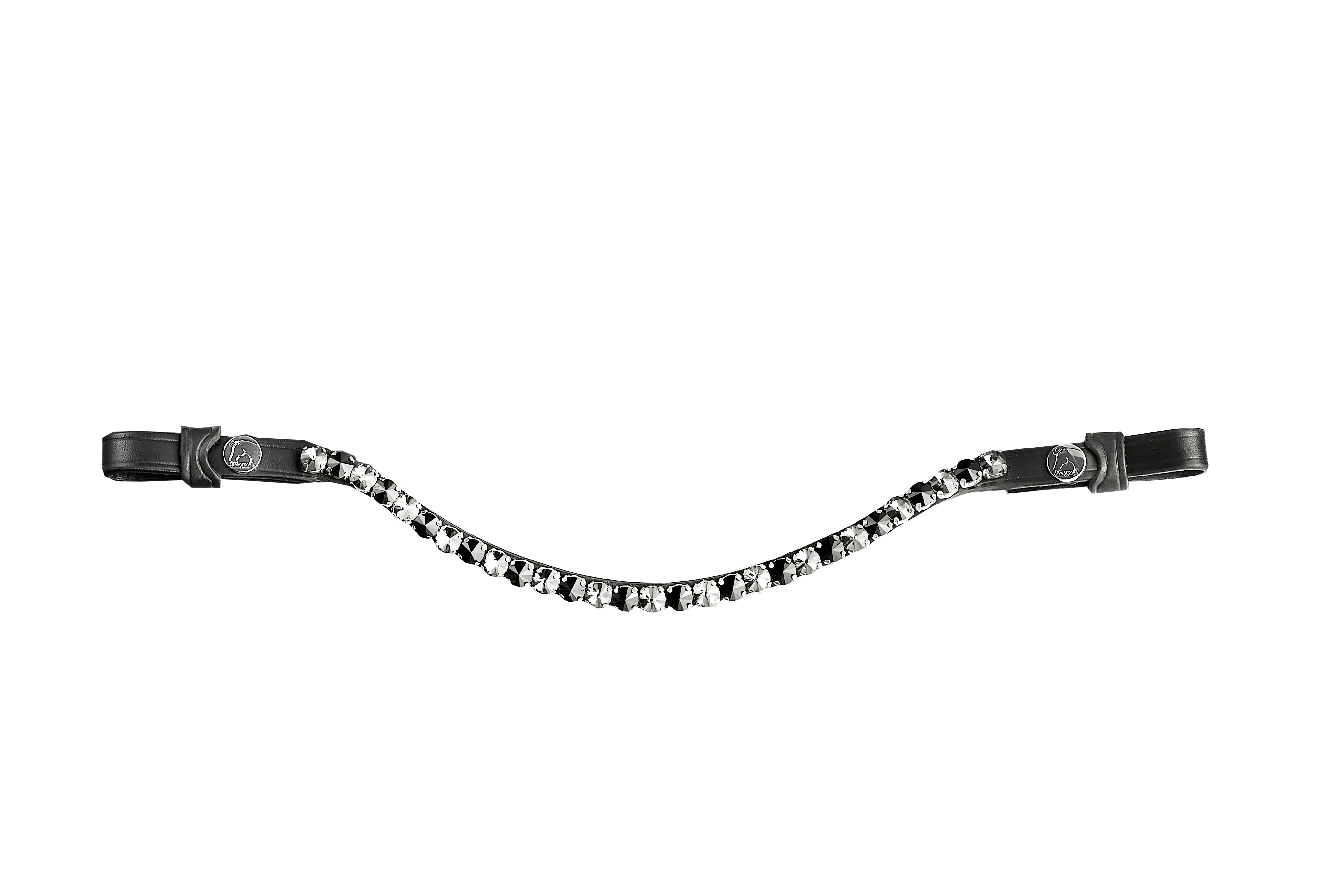 Browband Big Crystal Black/Grey - Black