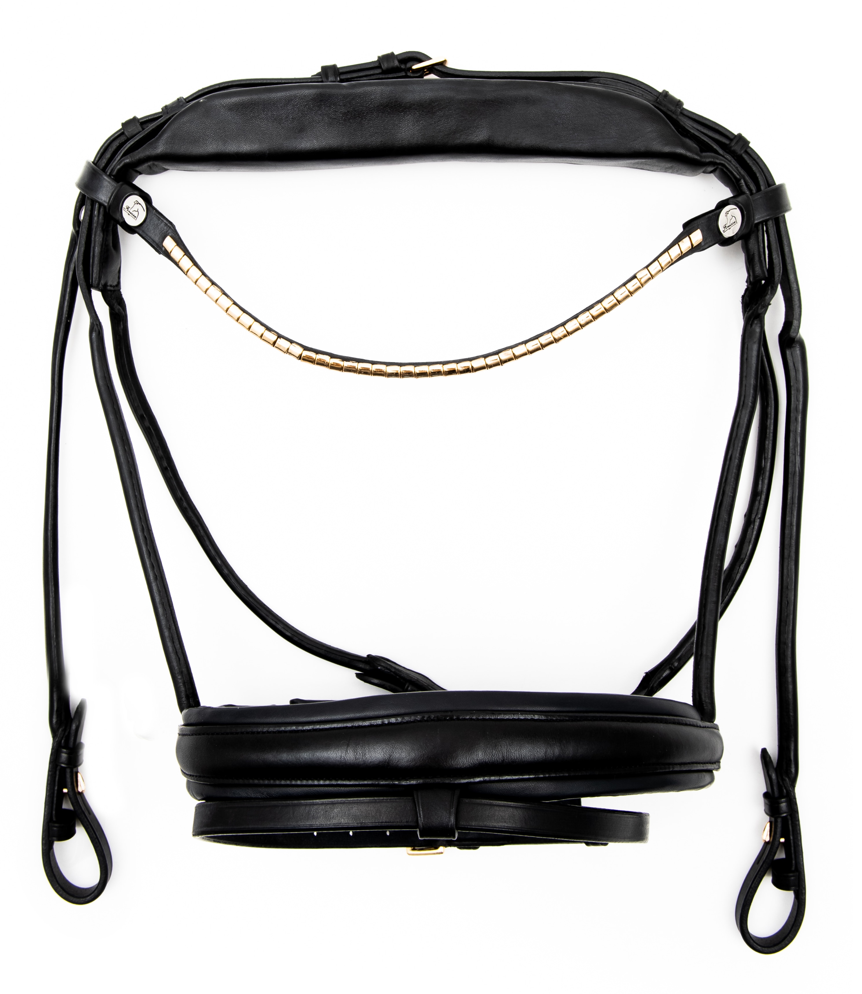 Finesse Bridle - Svart/Mässing