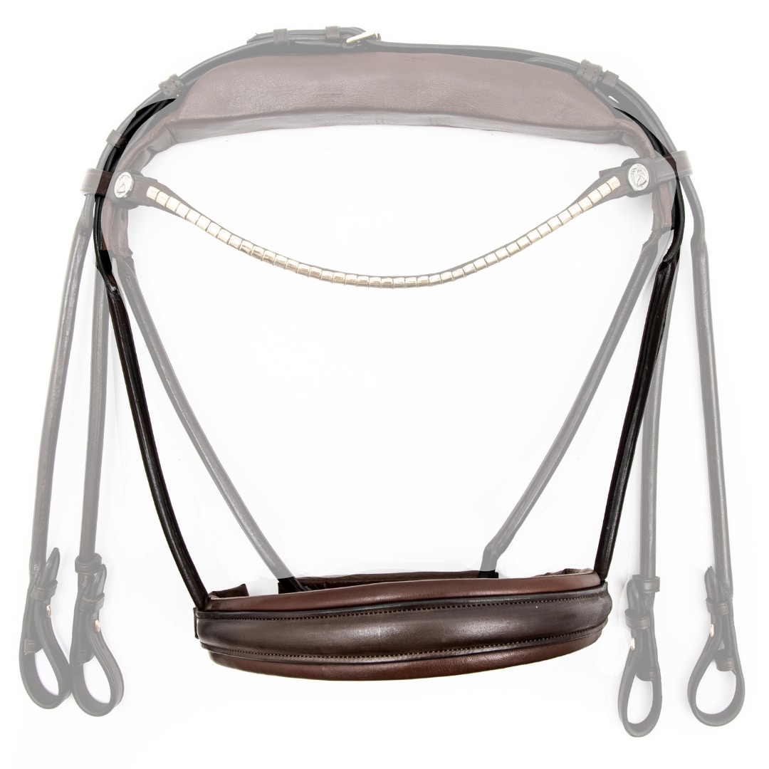 Finesse Double Bridle Nosgrimma - Brun