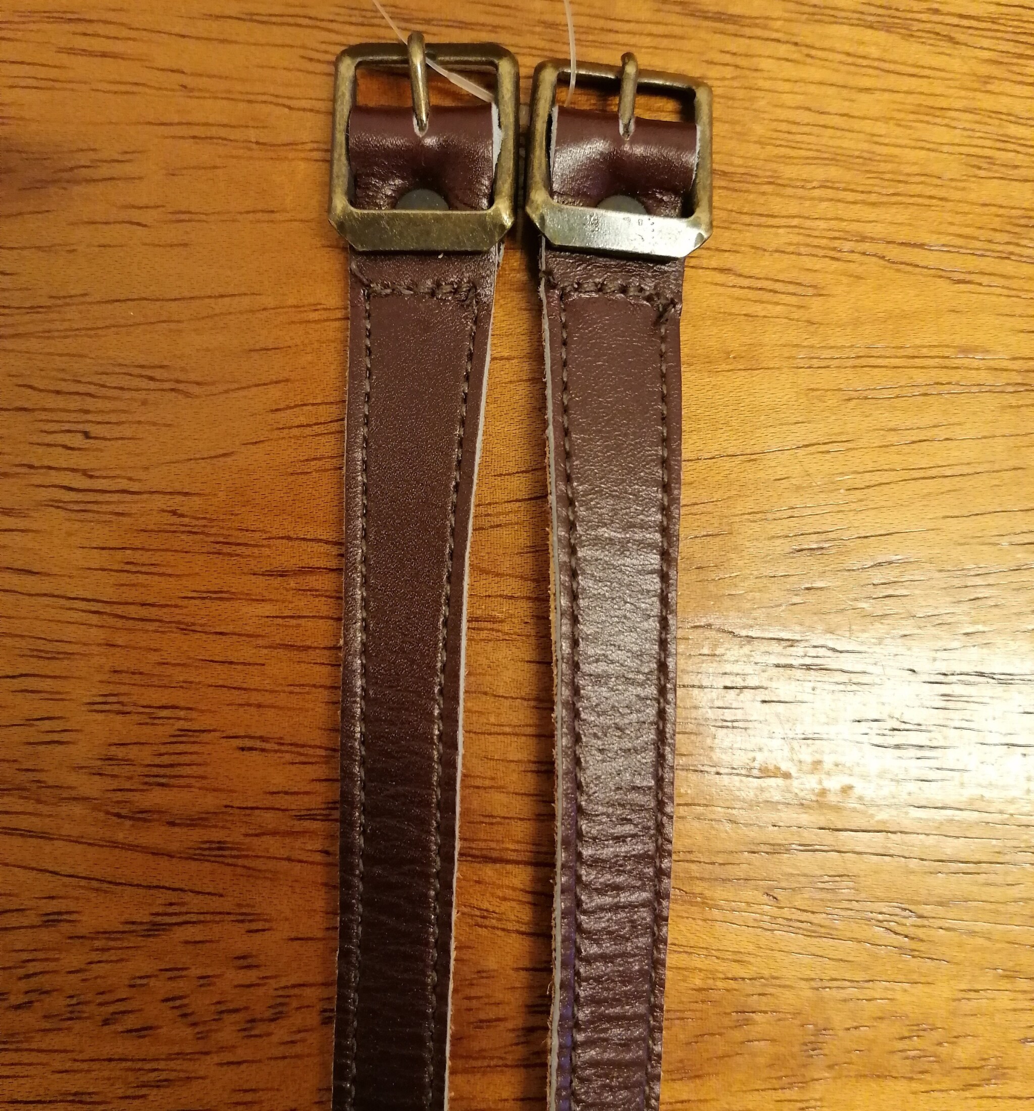 Spurstraps with brass buckles