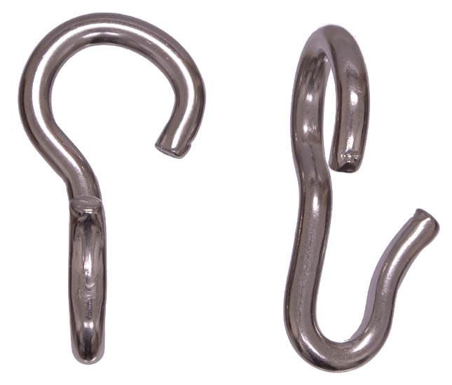 Curb chain hooks