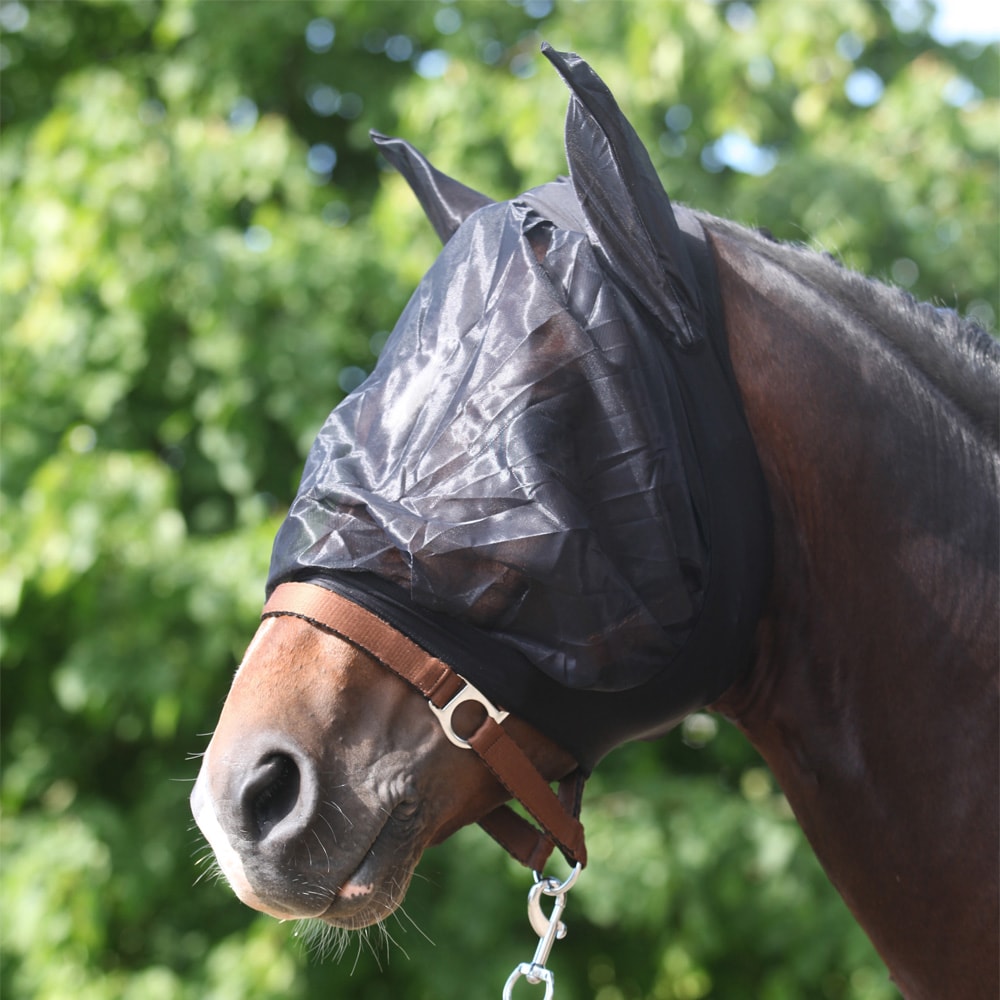 Fly mask, elastic - Black