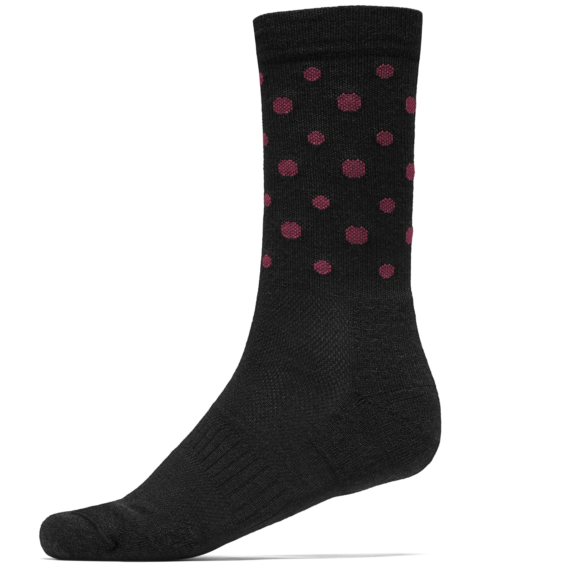 Active Merino Sock - Svart/Hibiscus