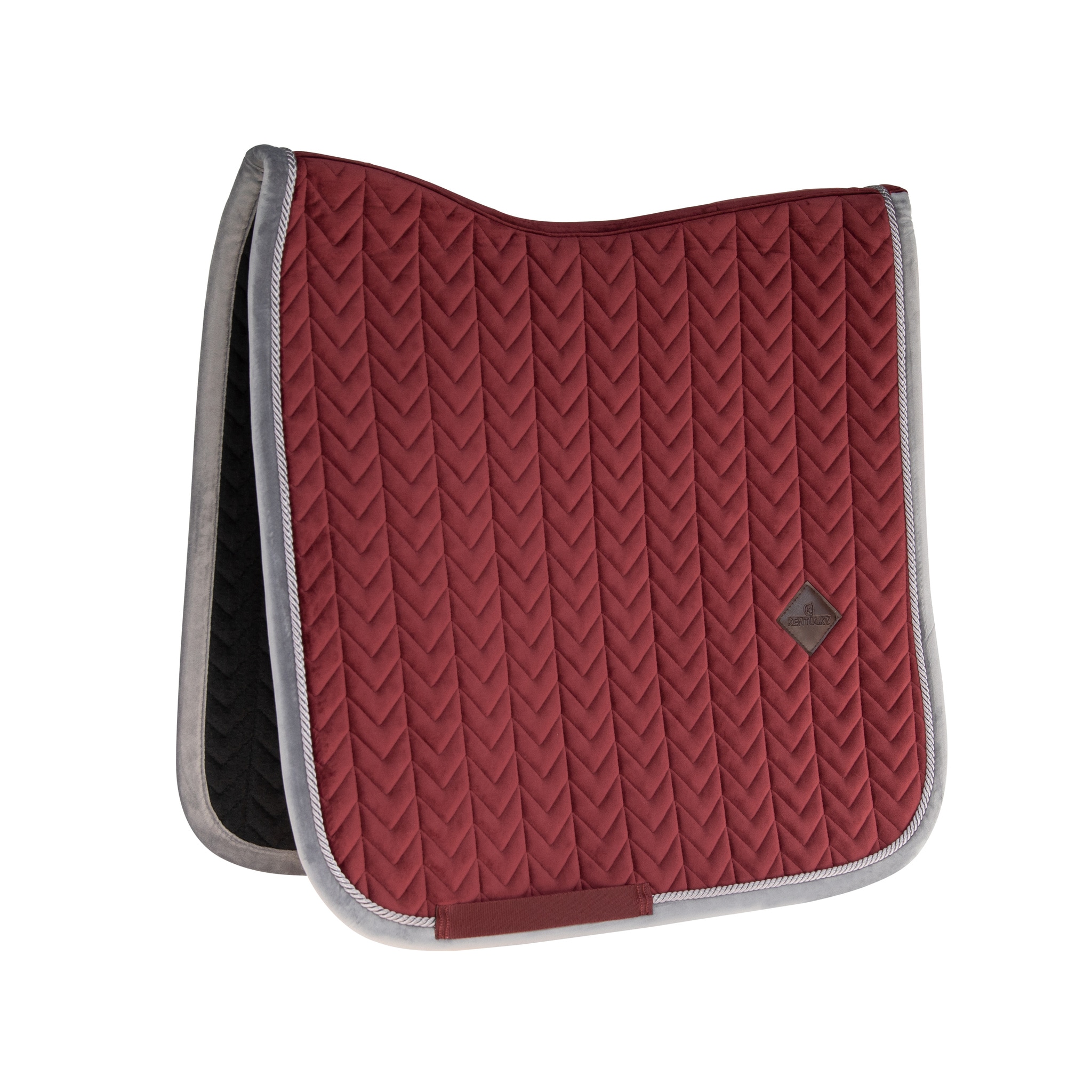 DR Saddle pad Velvet Contrast  - Bordeaux