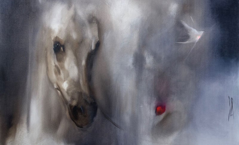 Katja Hannula Horse Painting Catch My Heart