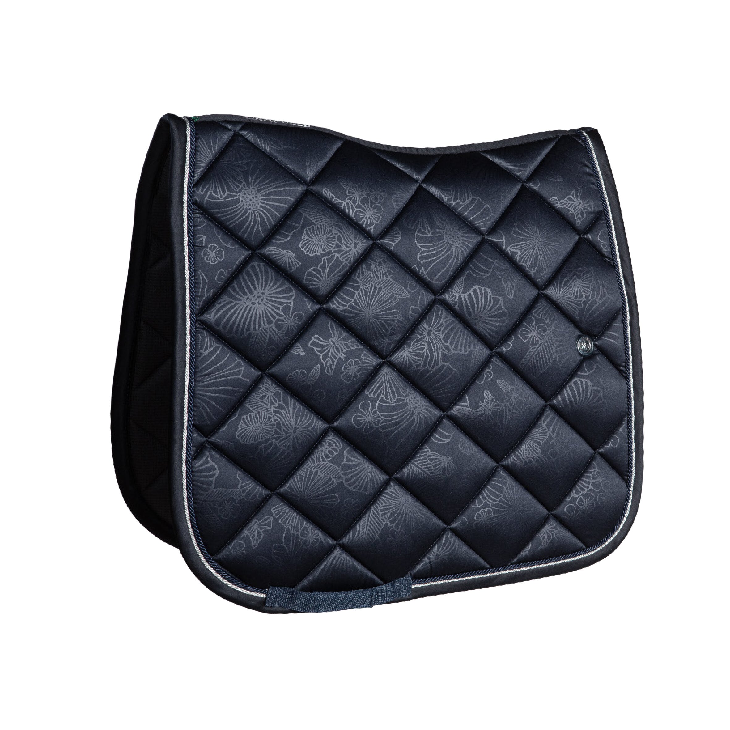 Floral Dressage Saddle Pad - Navy