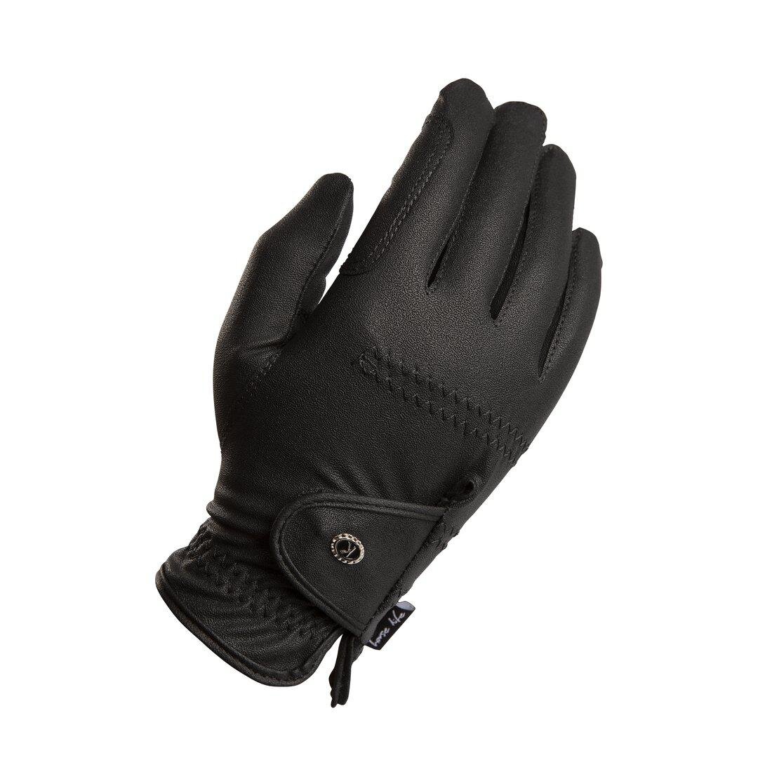 Synthetic Leather Riding Gloves - Black