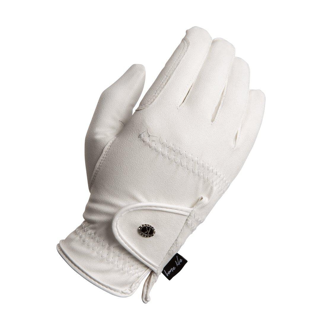 Synthetic Leather Riding Gloves - White