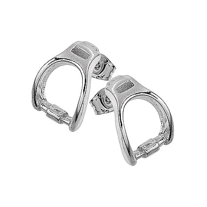 Stirrup earrings in silver