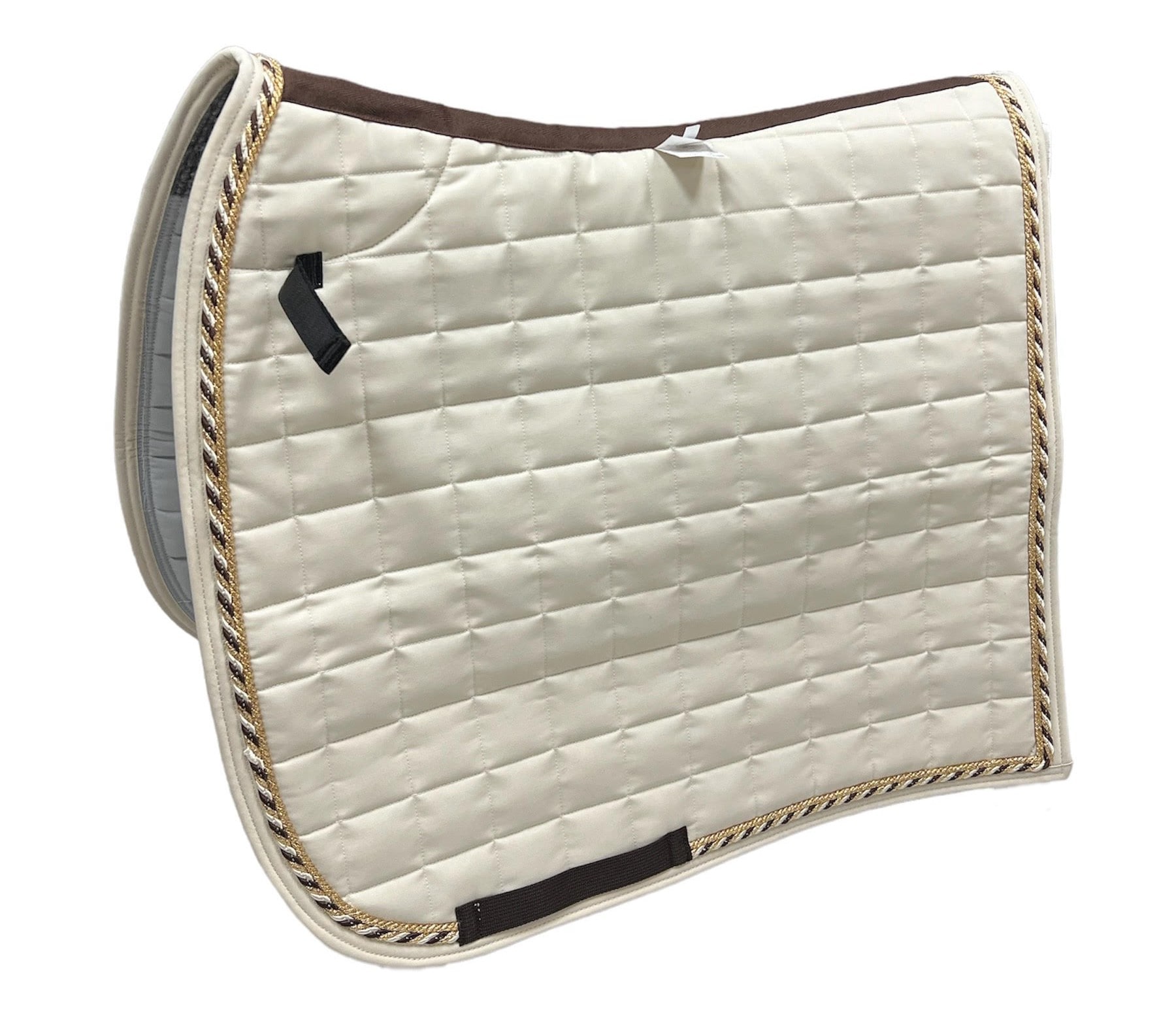 Dressage saddle pad - kitt/brown/gold