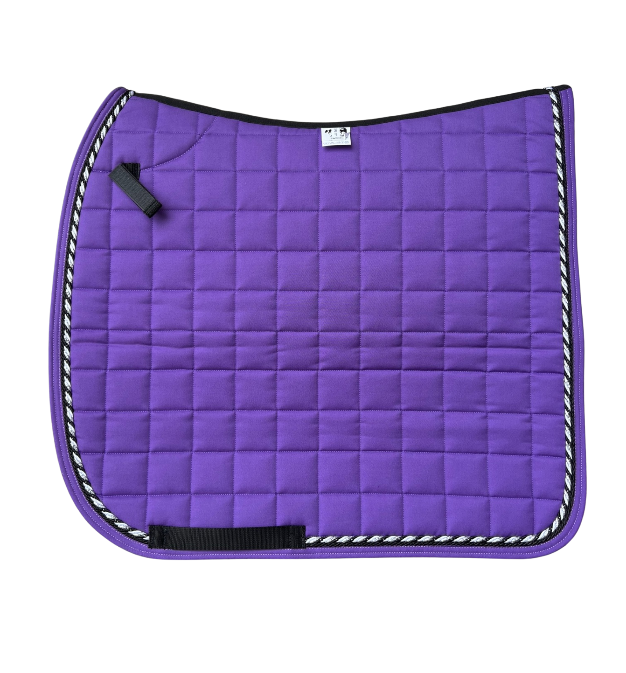 Dressage saddle pad - Purple/Black/Silver
