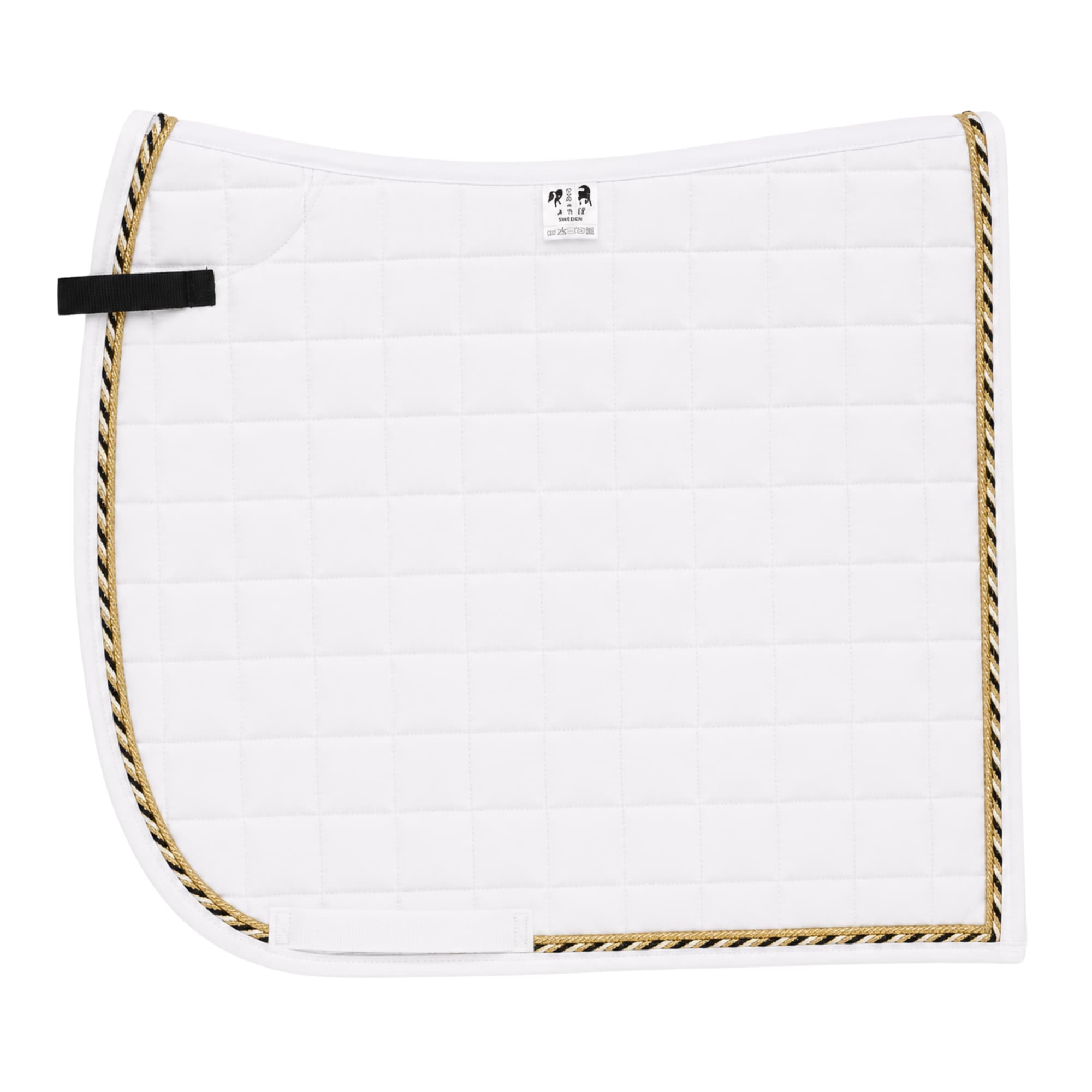 Dressage Saddle Pad - White/Gold