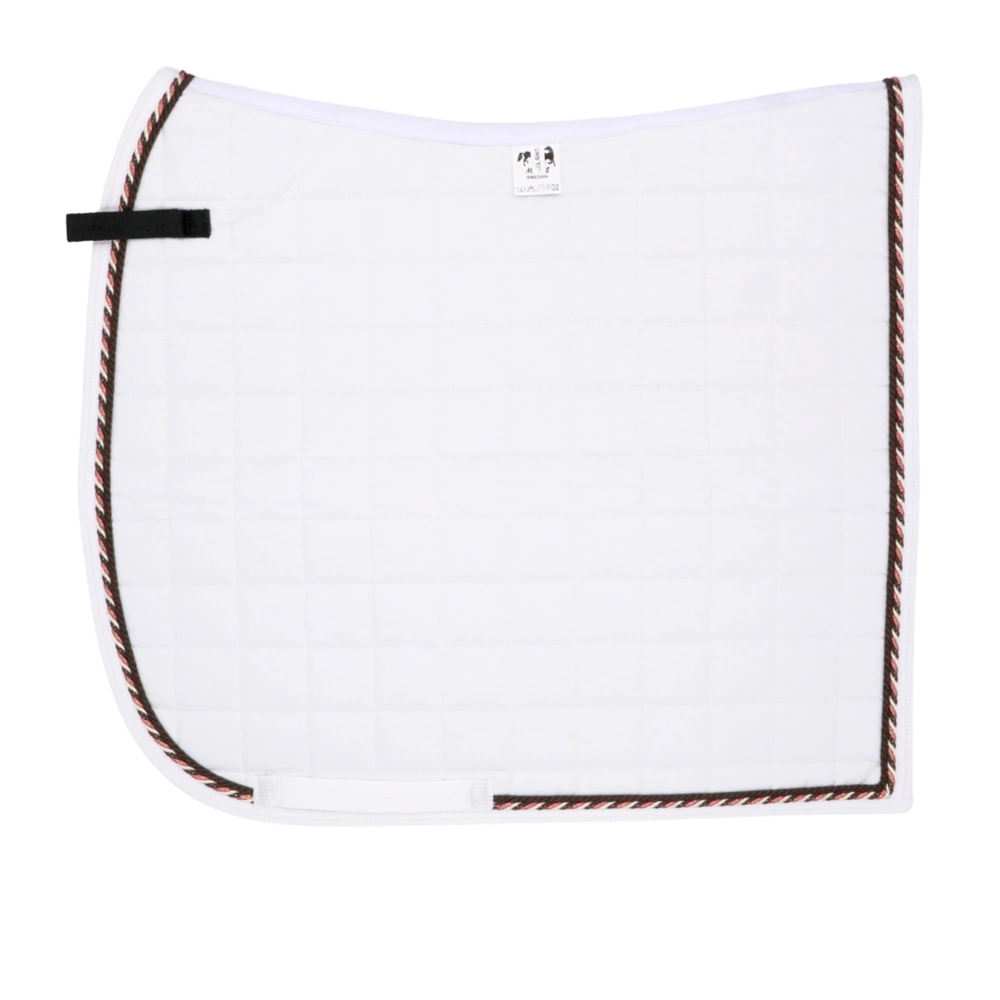 Dressage Saddle Pad - White/Brown/Copper