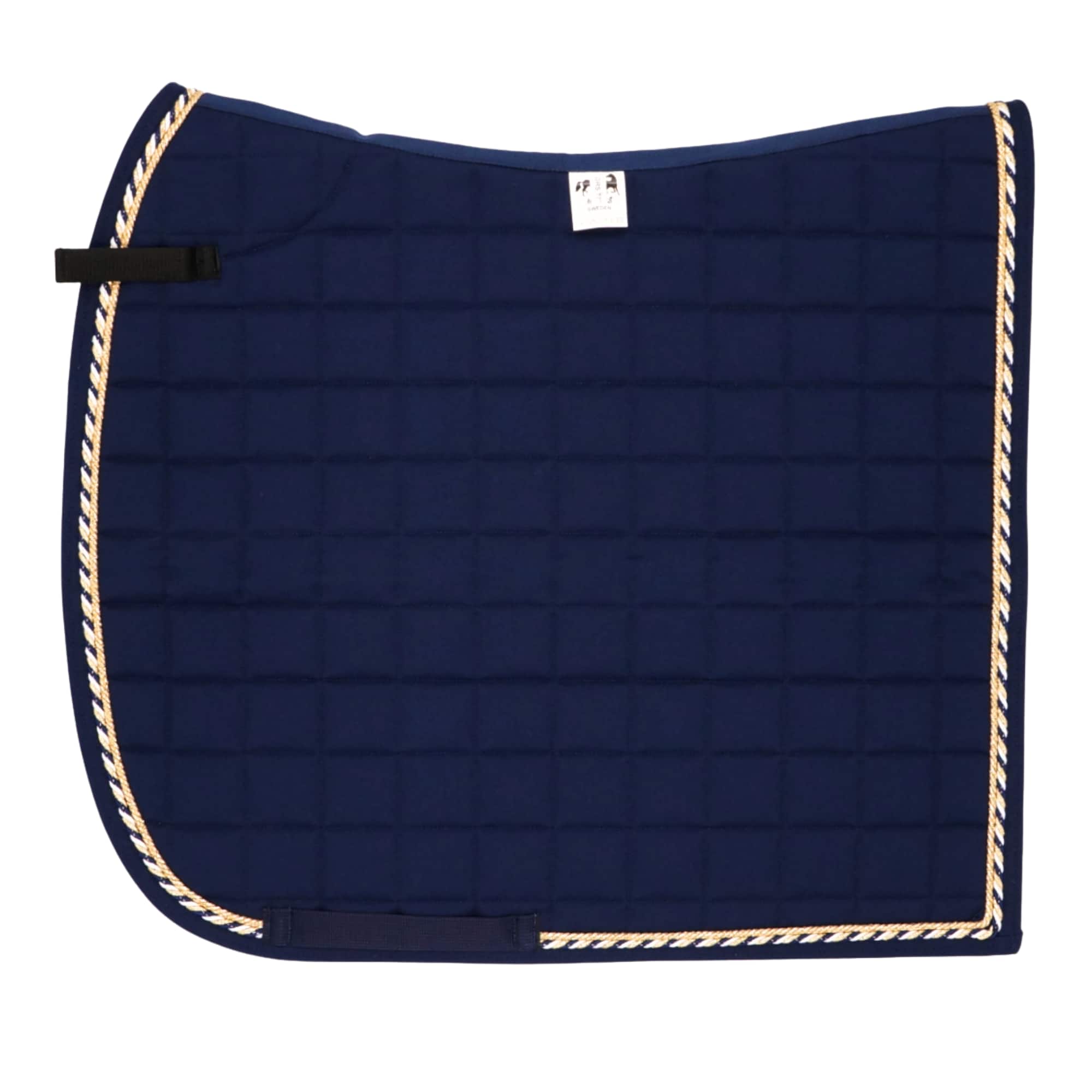 Dressage saddle pad - Navy/gold