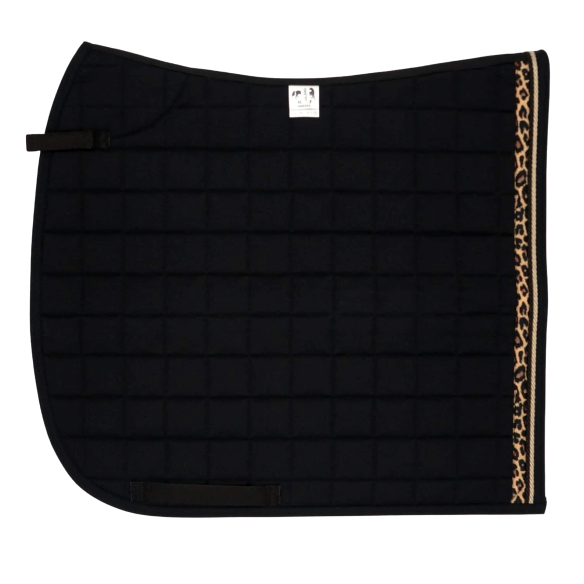 Dressage Saddle Pad - Black/Leopard