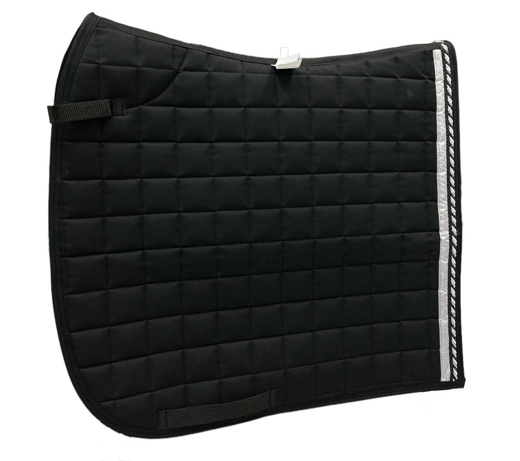 Dressage saddle pad - Black/Silver