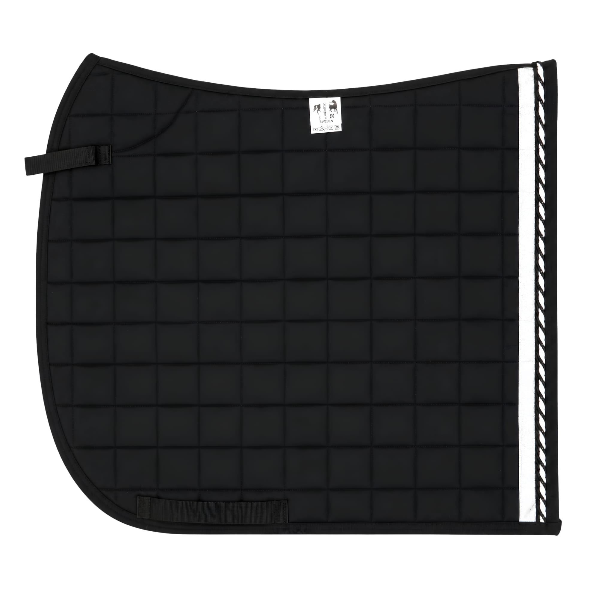 Dressage saddle pad - Black/Silver