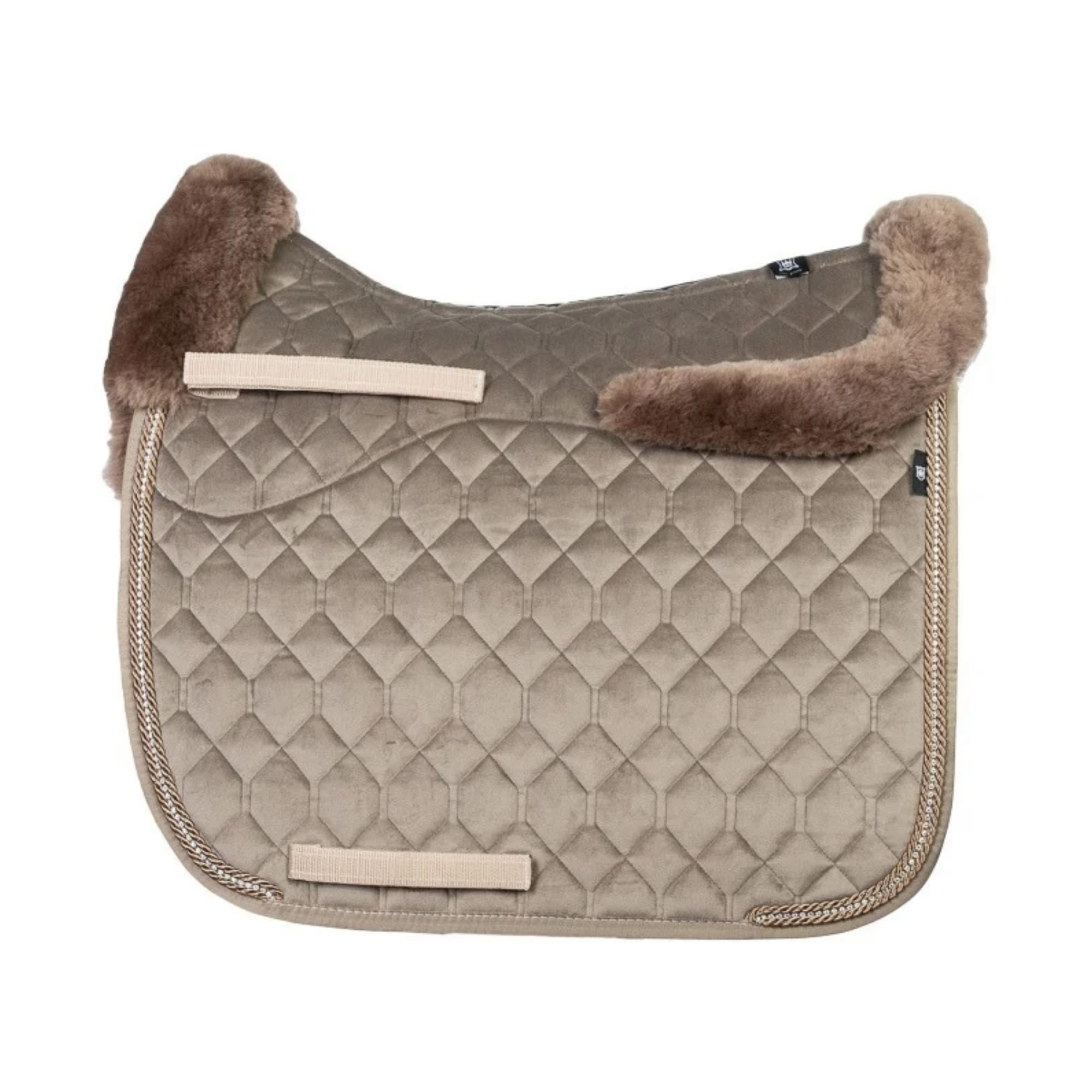 Fårskinnsschabrak Crystal Dressyr - Moon Rock/Cappuccino