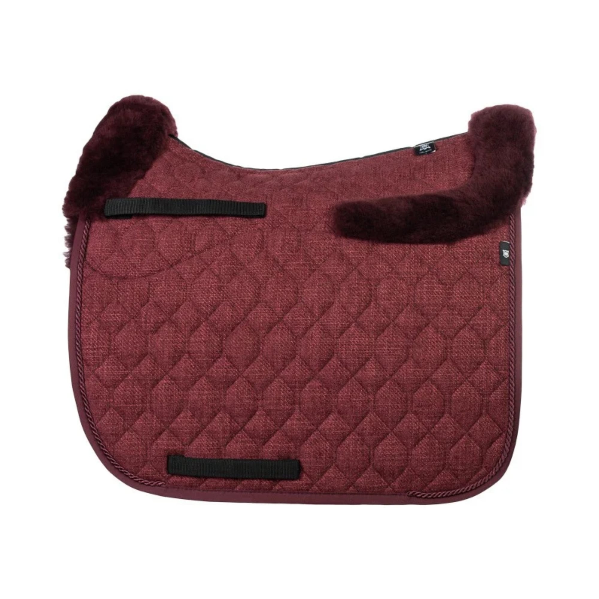 Fårskinnsschabrak Dressyr Gimora - Ruby Red/Blueberry