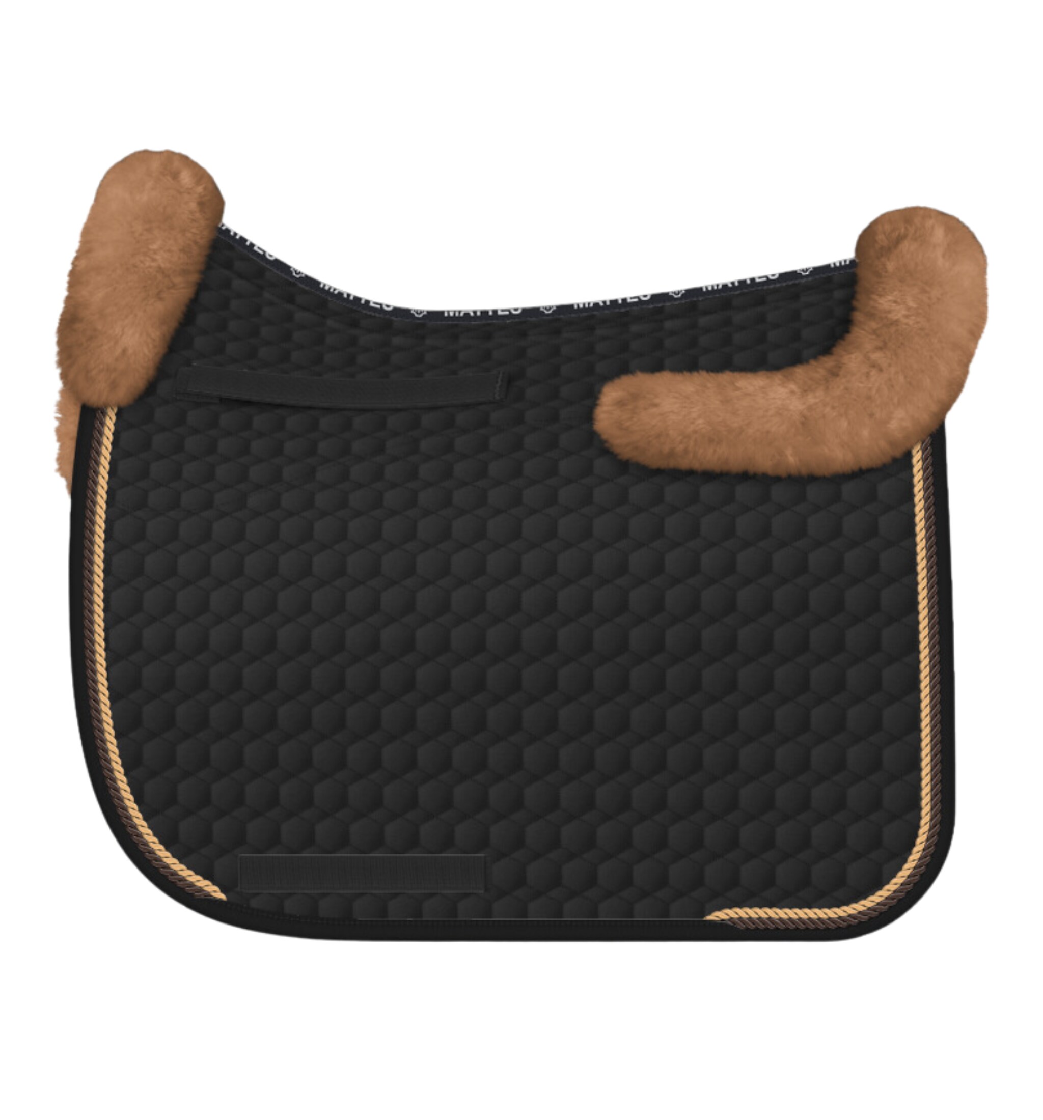 Sheepskin Saddle Pad DR - Black/Honey