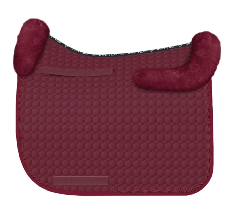 Fårskinnsschabrak dressyr - Burgundy