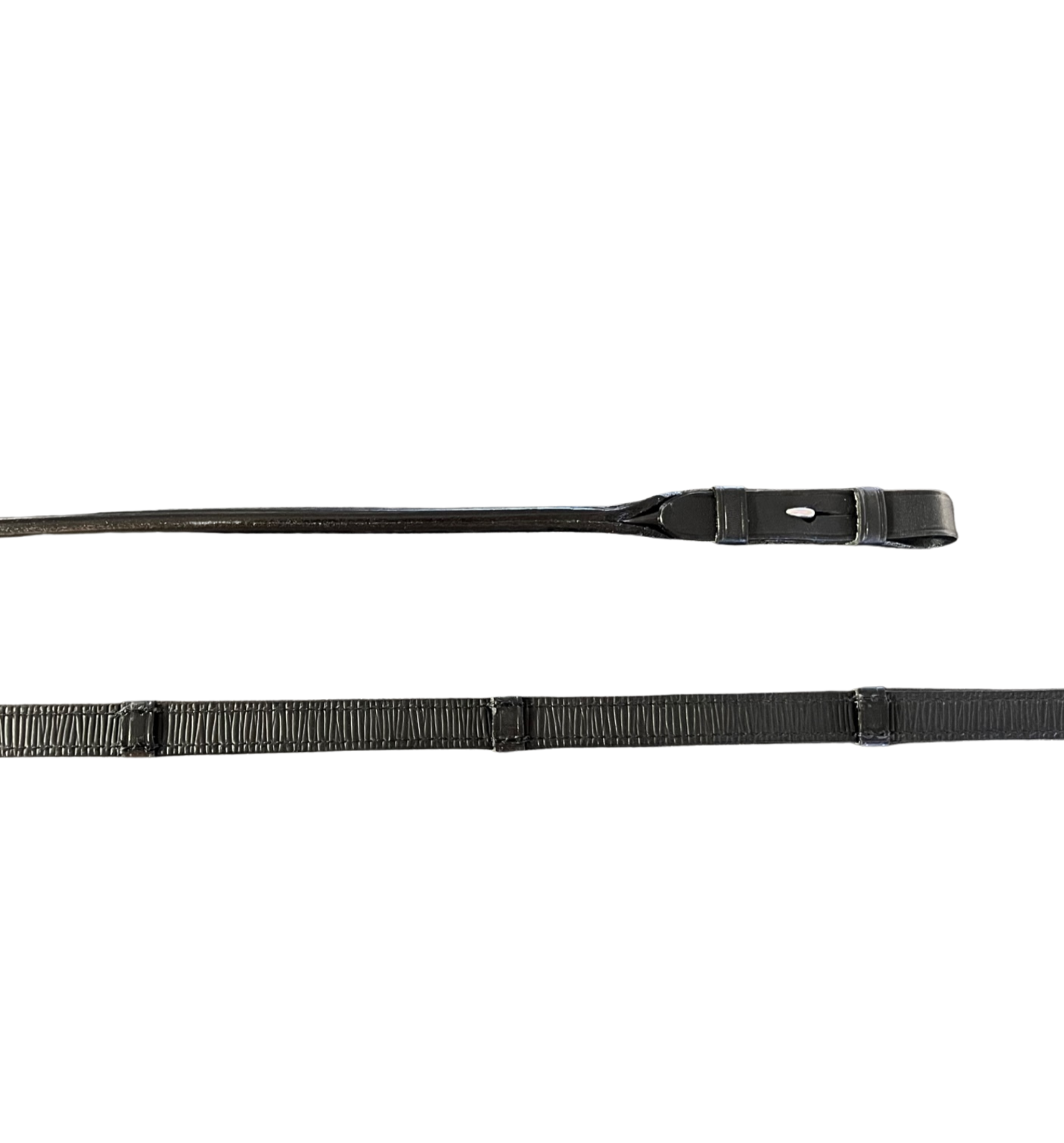 Lädertygel RS Comfort Grip 16 mm stoppar - Svart