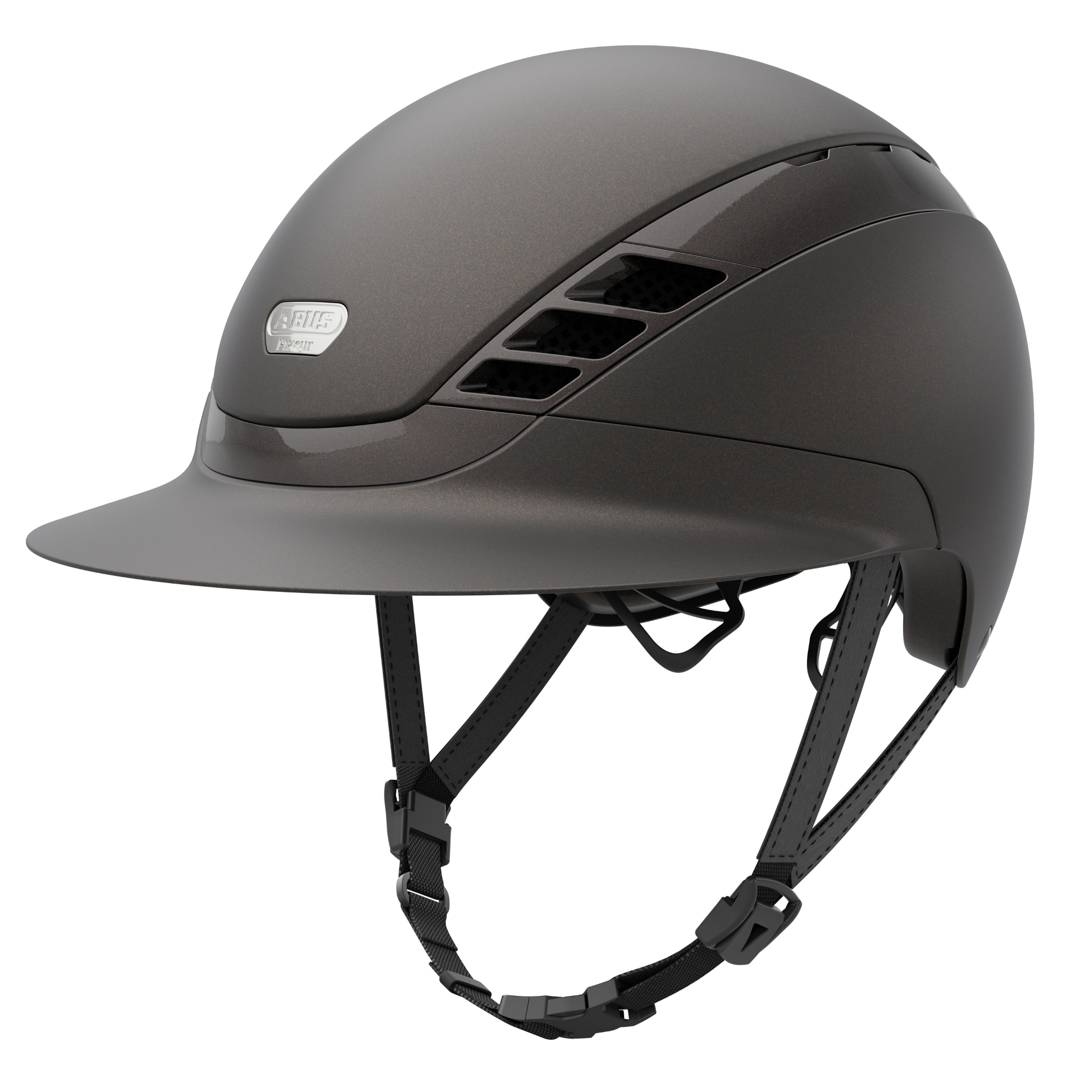 ABUS AirLuxe Pure Riding Helmet - Matt Metallic Mocca