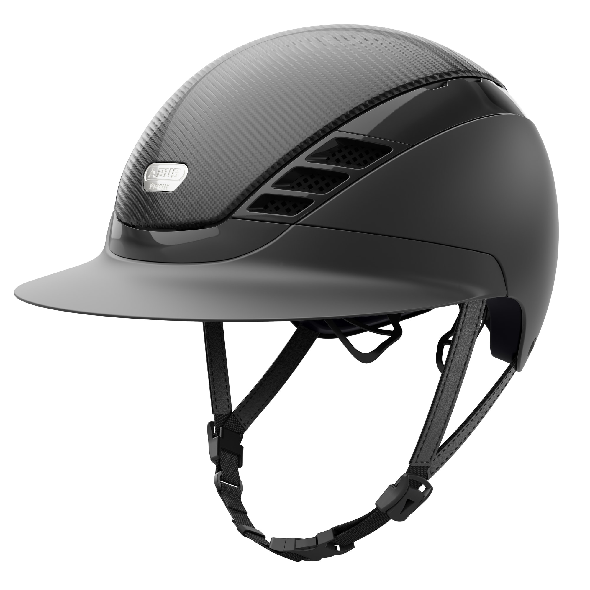 ABUS AirLuxe Pure Carbon Riding Helmet - Black/Anthracite