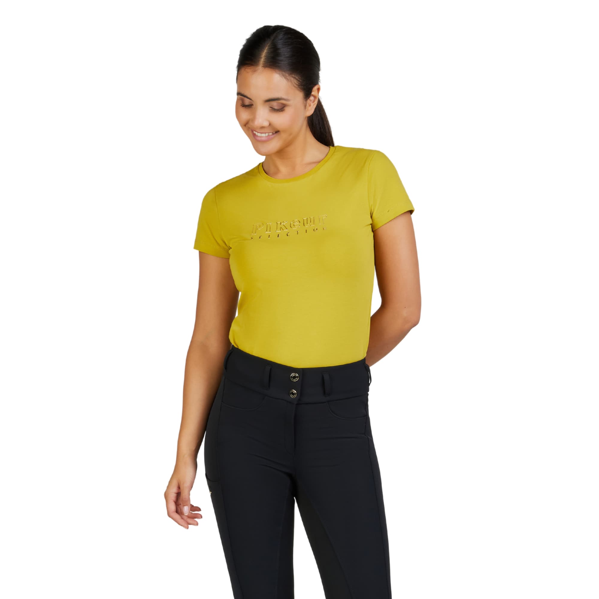 Pikeur T-Shirt Roundneck - Golden Olive - 38