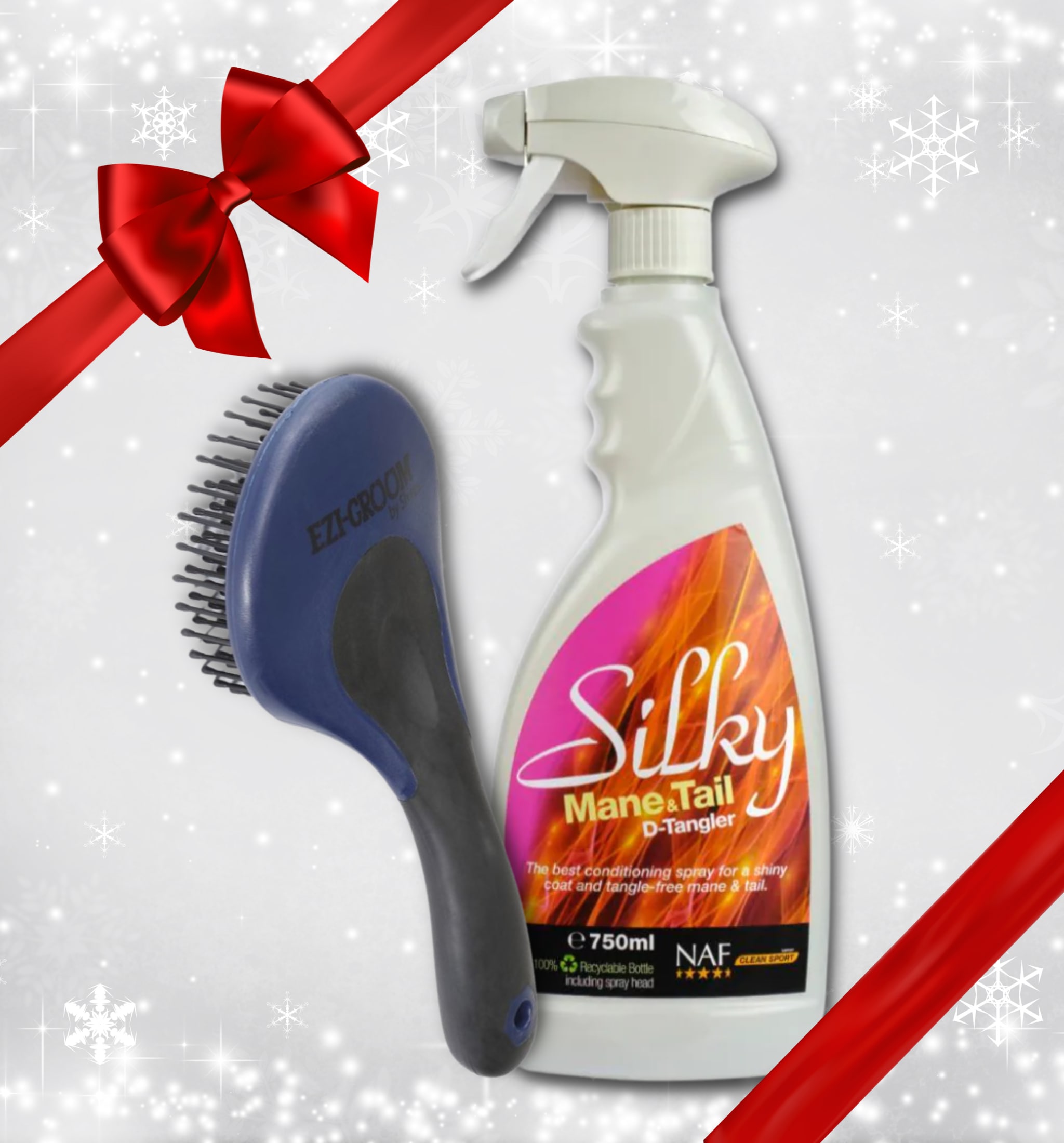 NAF Silky Mane & Tail Spray + Mane brush