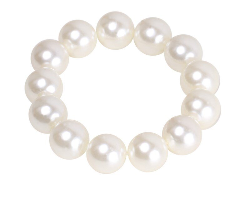 Large Pearl Scrunchie vit SD Design