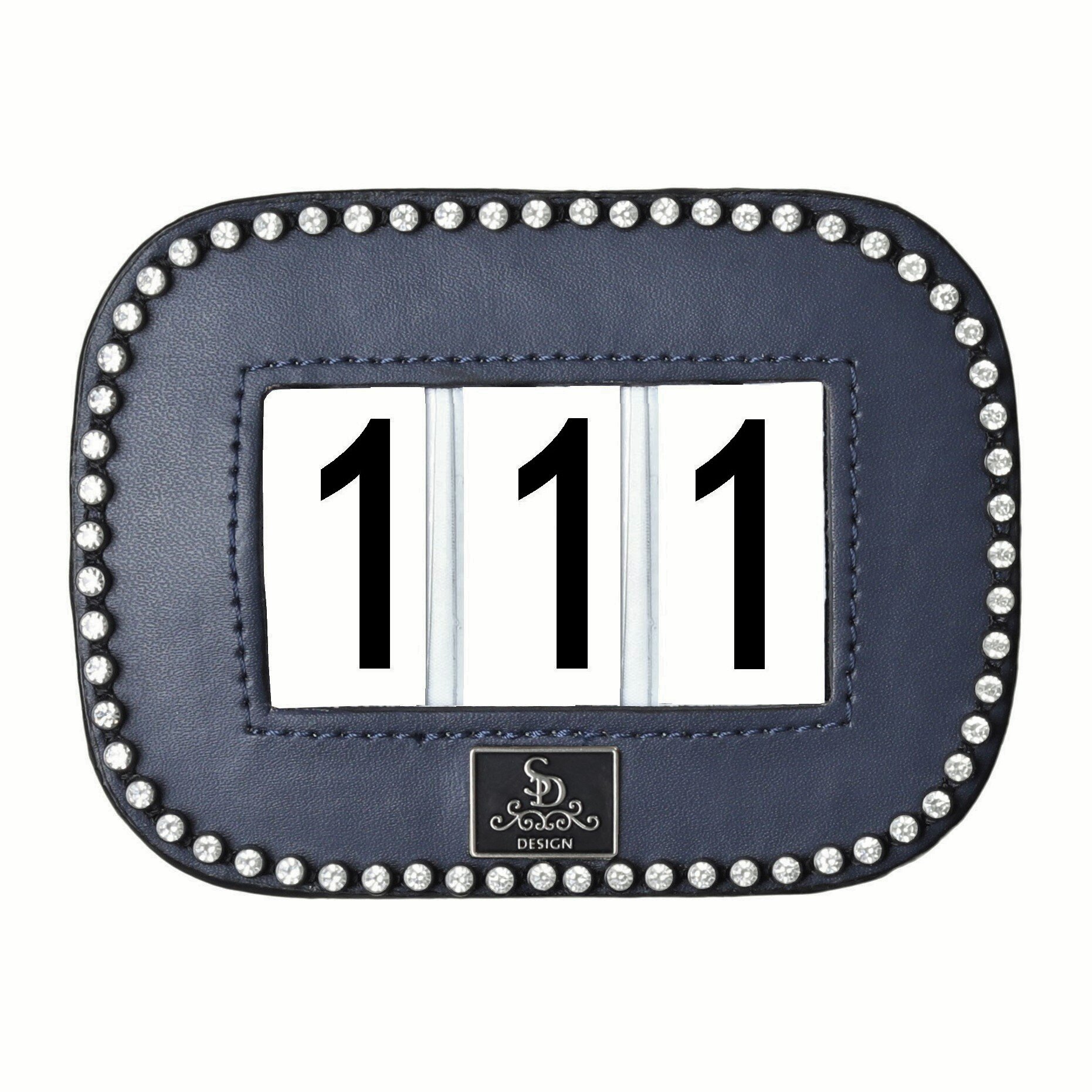 Number holder with crystals -Navy