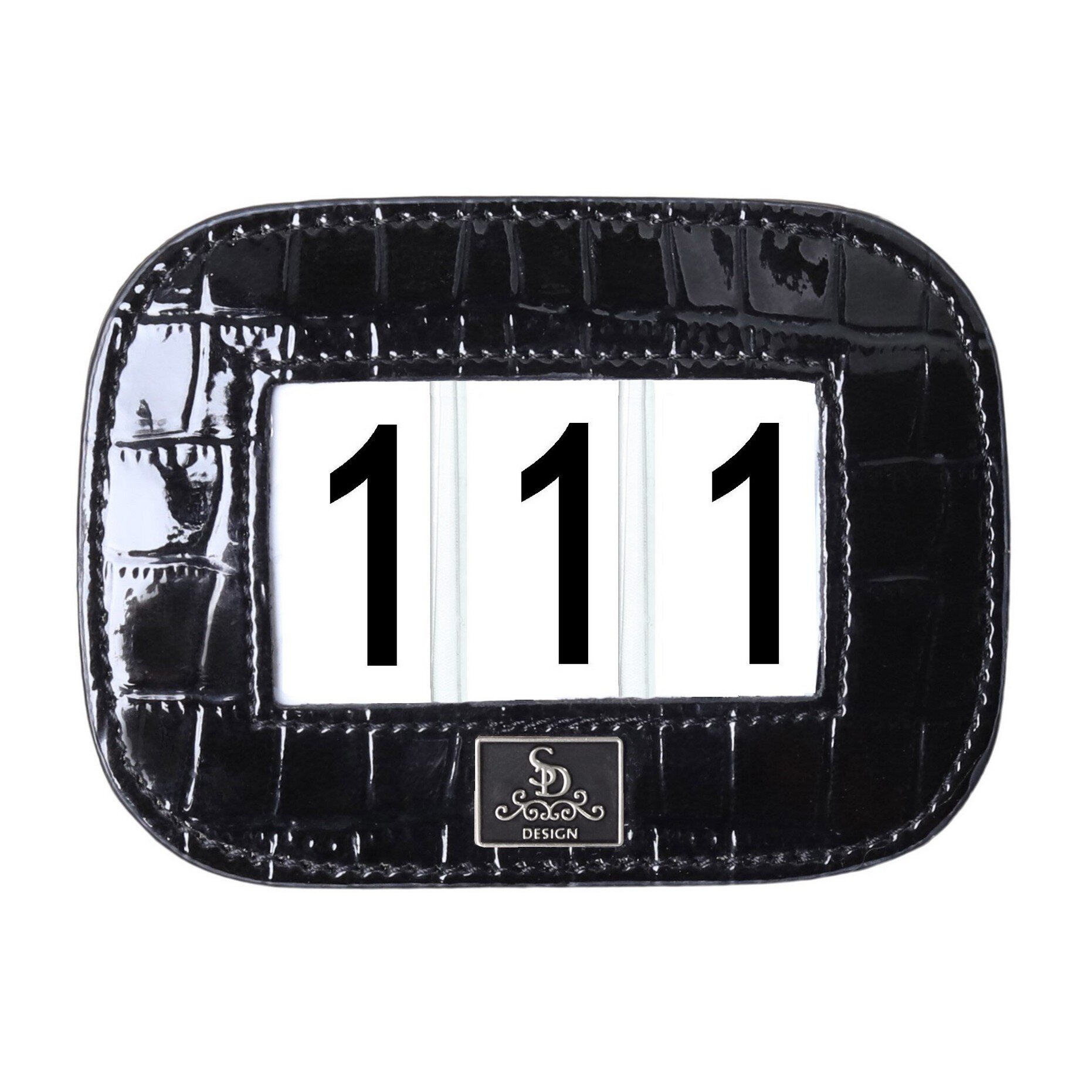 Number holder Croco lacquer - Black