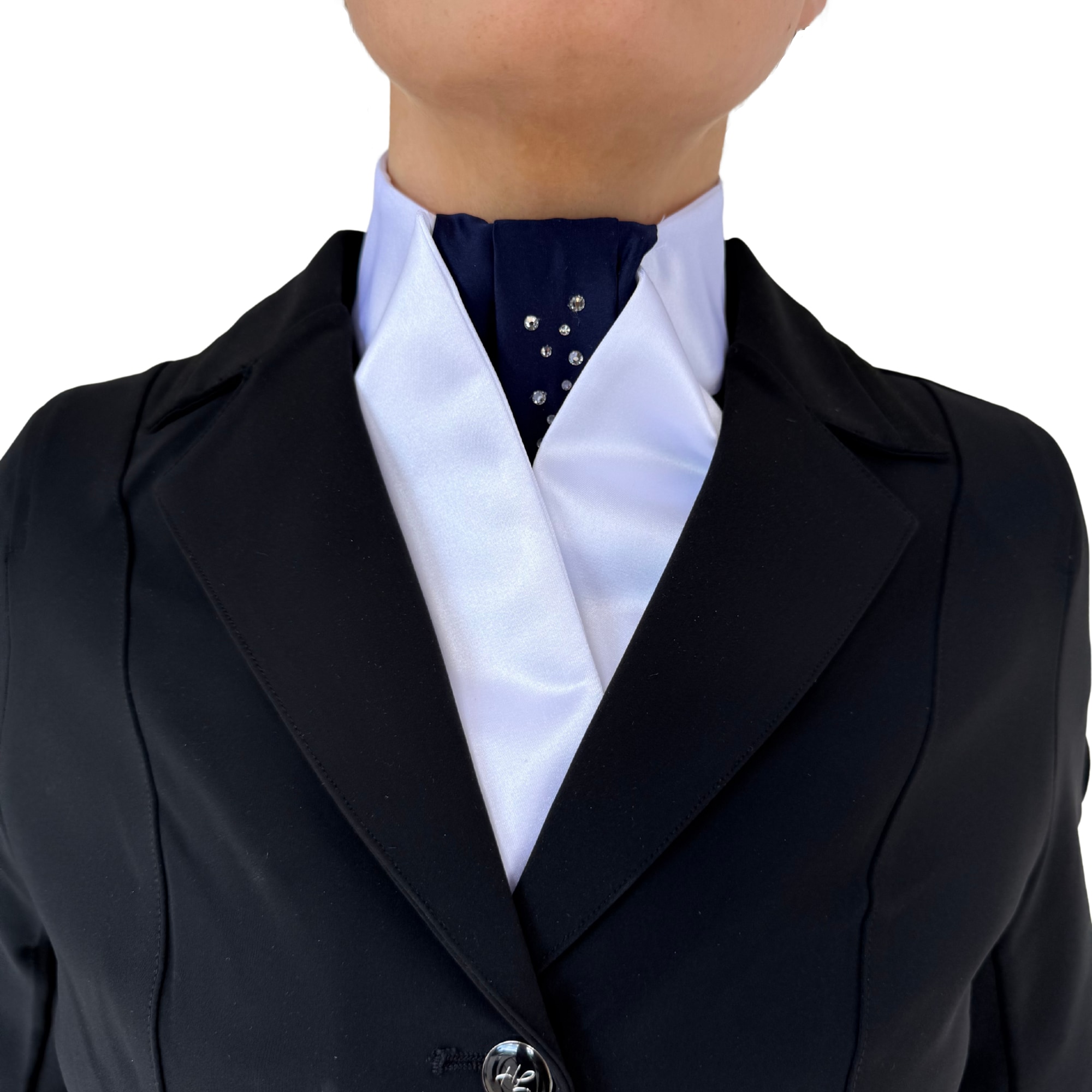 Stock tie Mystique - White/Navy