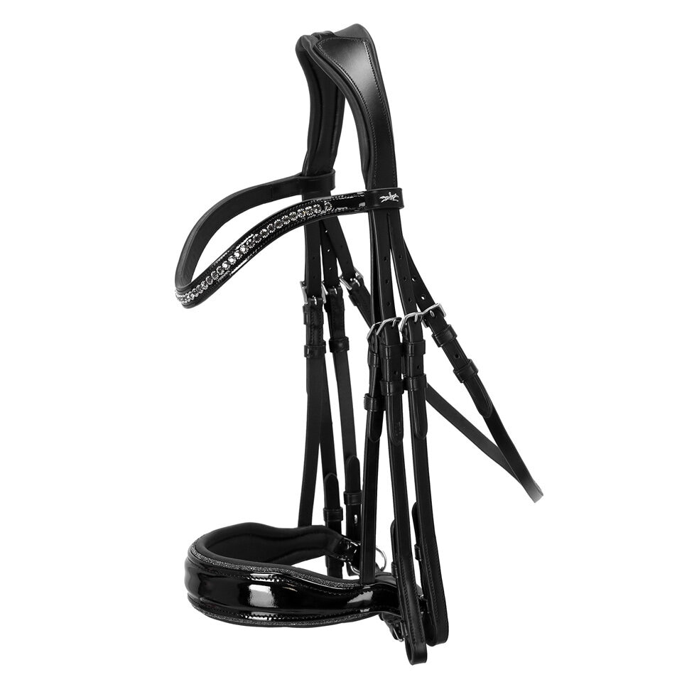 Milan Double bridle Glam - Black