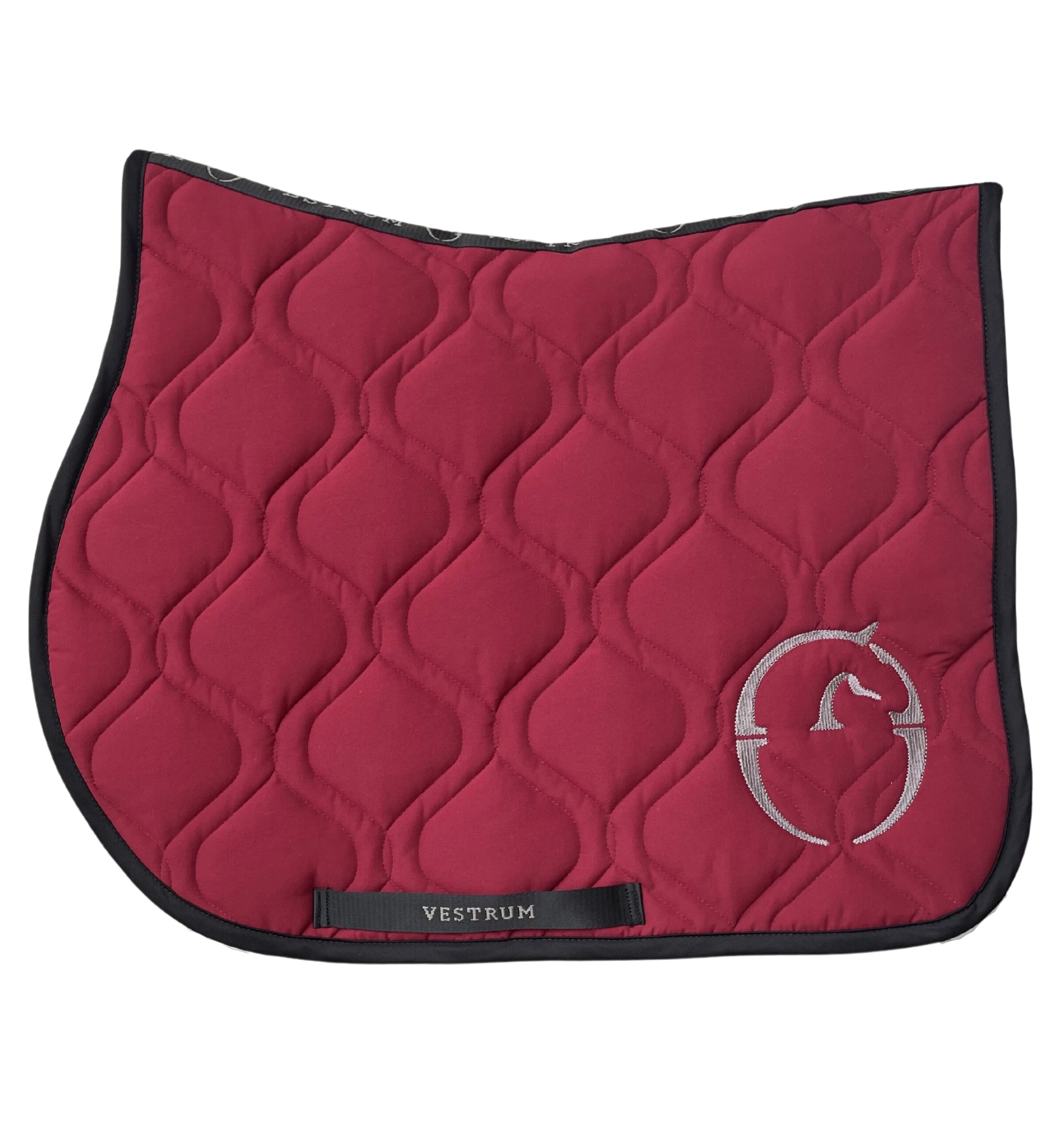 Capville jumping saddle pad - Burgundy/hazelnut